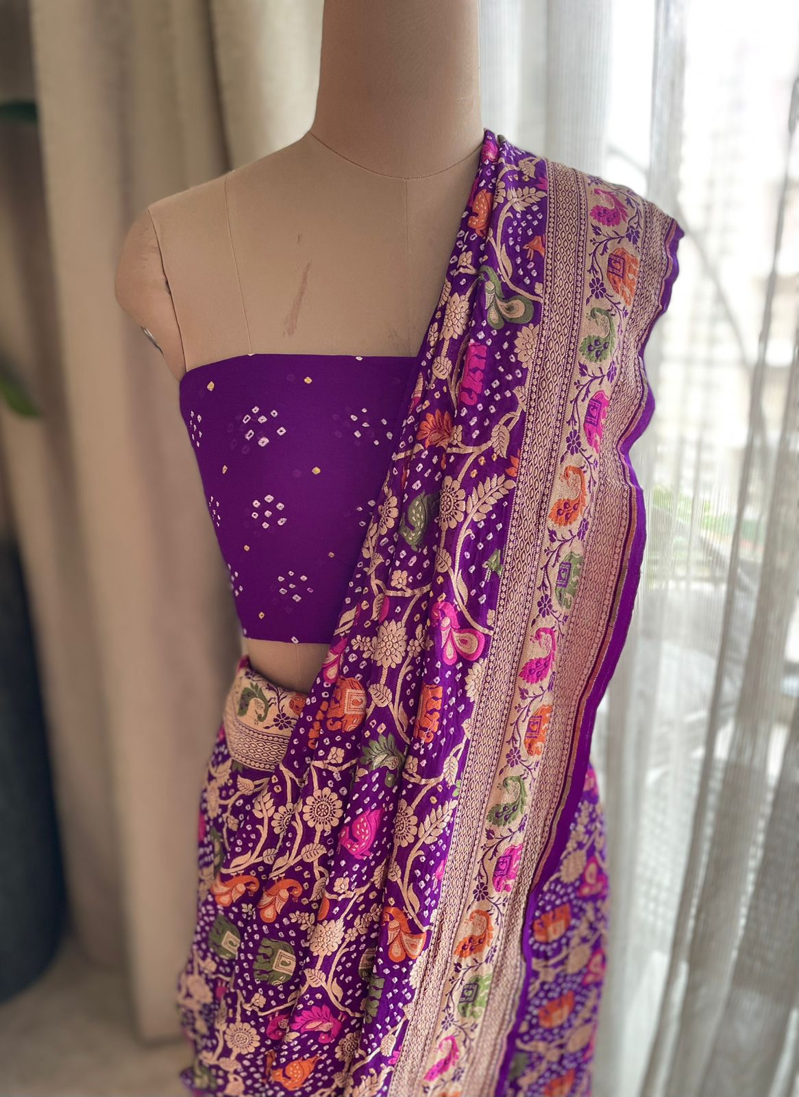 Asmita - Glories/Identity Meenakari Motif Saree