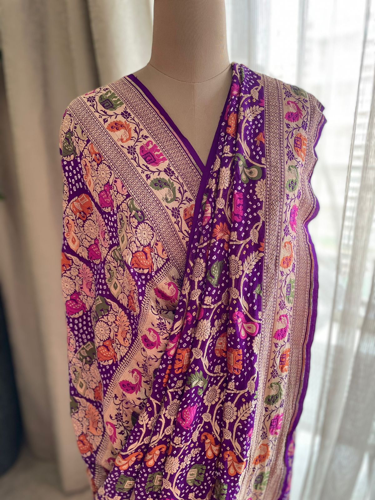 Asmita - Glories/Identity Meenakari Motif Saree