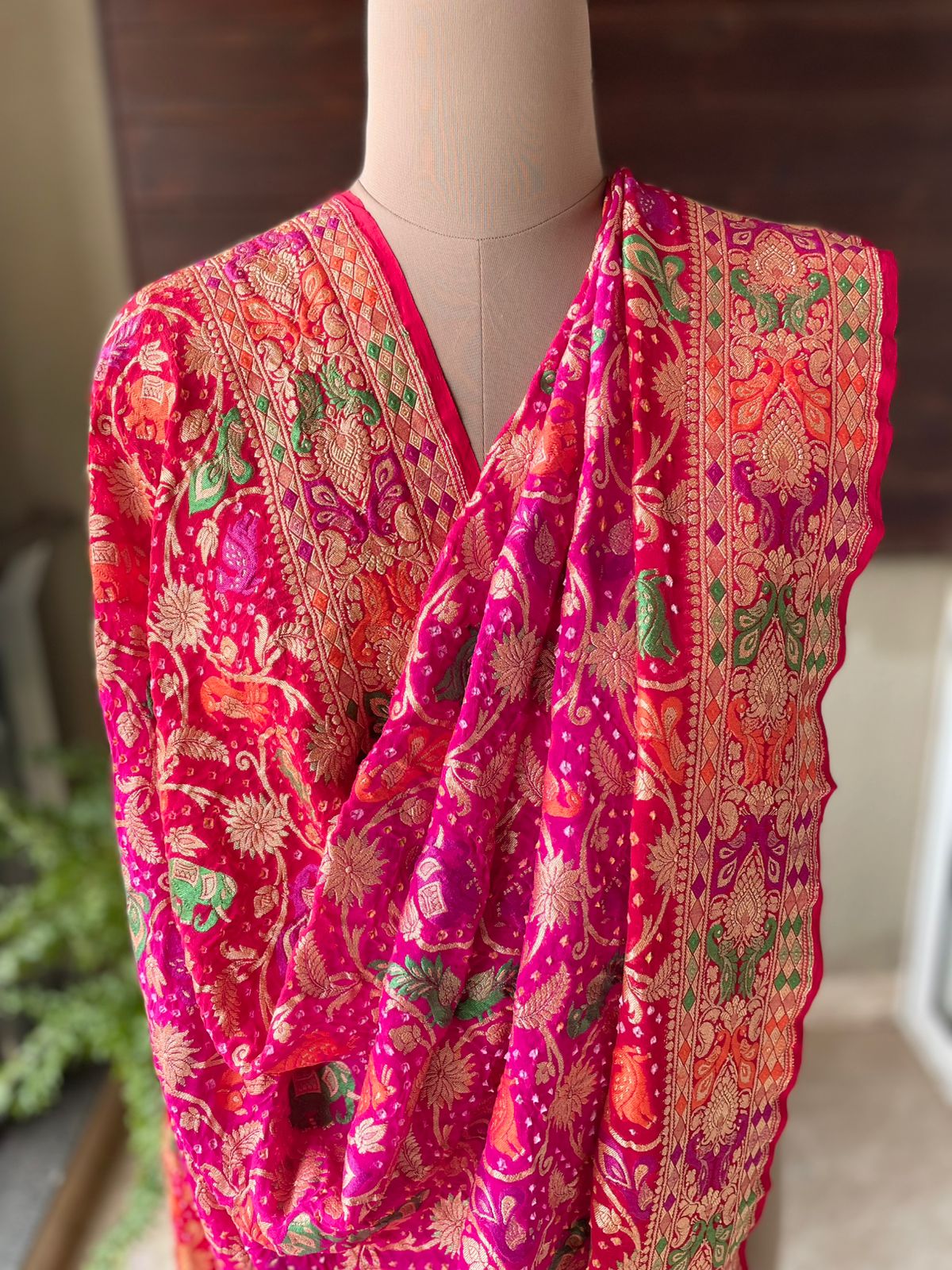 Abisha - God's gift Meenakari Motif Dupatta