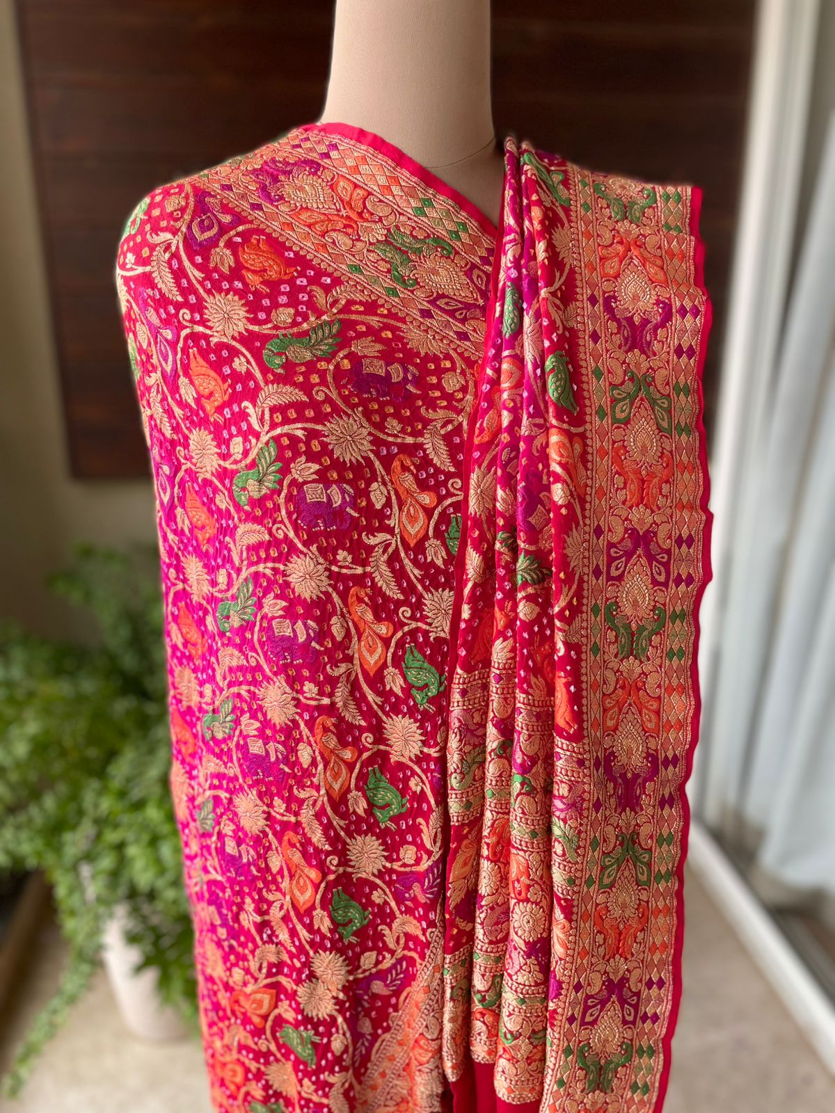 Abisha - God's gift Meenakari Motif Dupatta