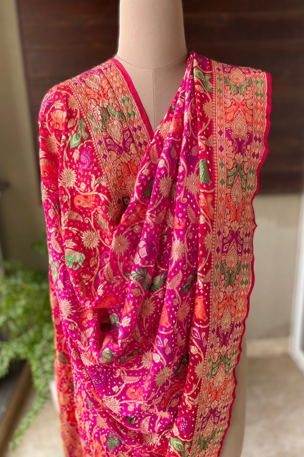 Abisha - God's gift Meenakari Motif Dupatta