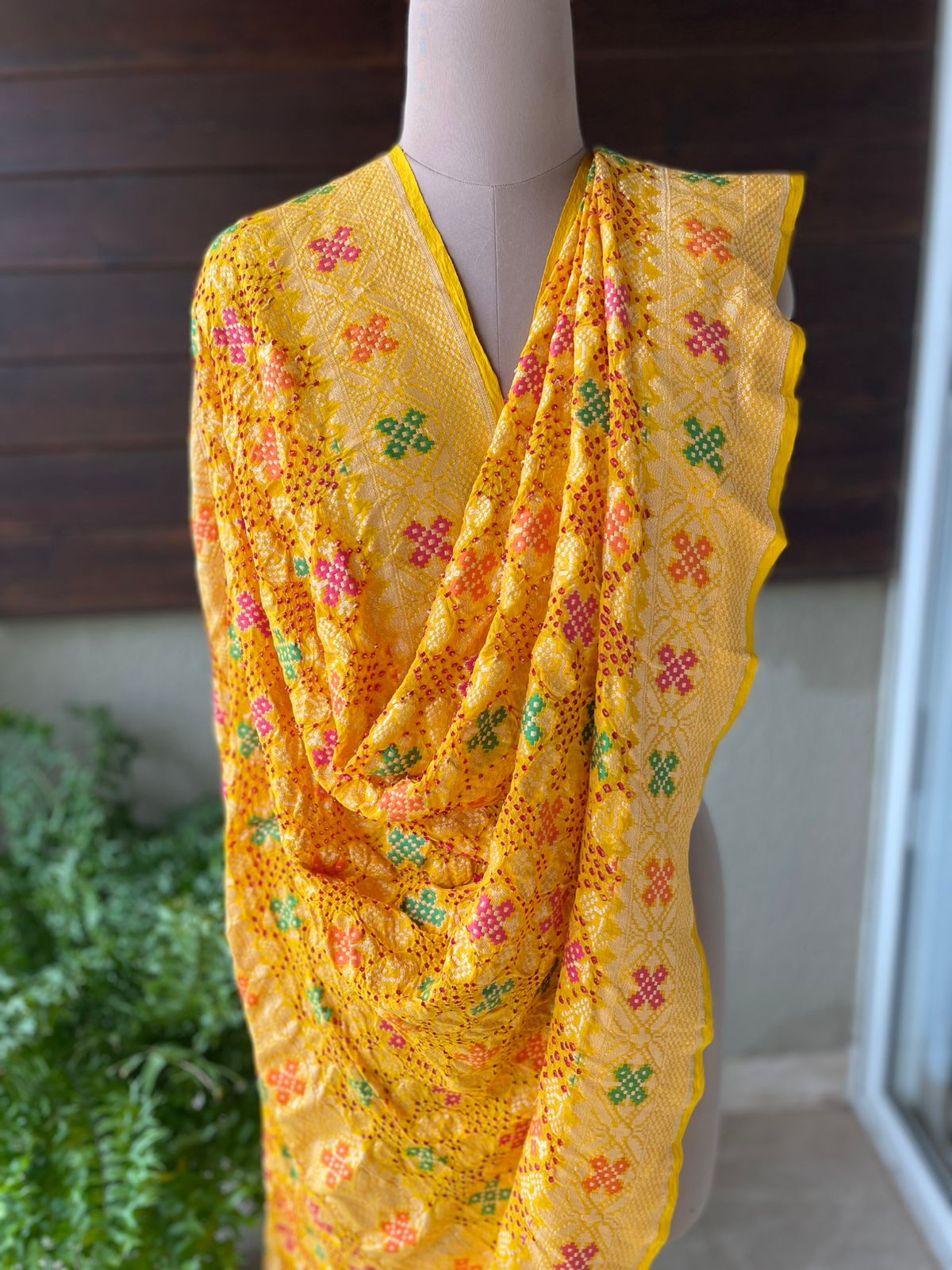 Baani - Goddess Saraswati Meenakari Dupatta