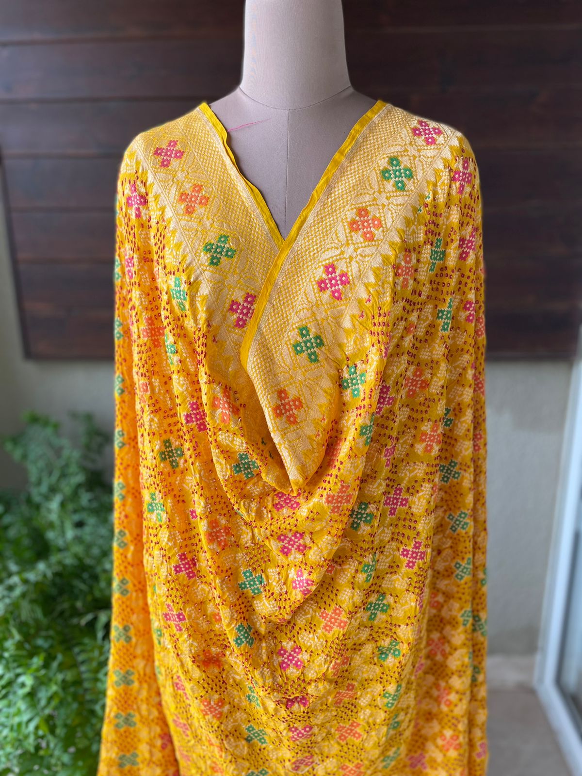 Baani - Goddess Saraswati Meenakari Dupatta