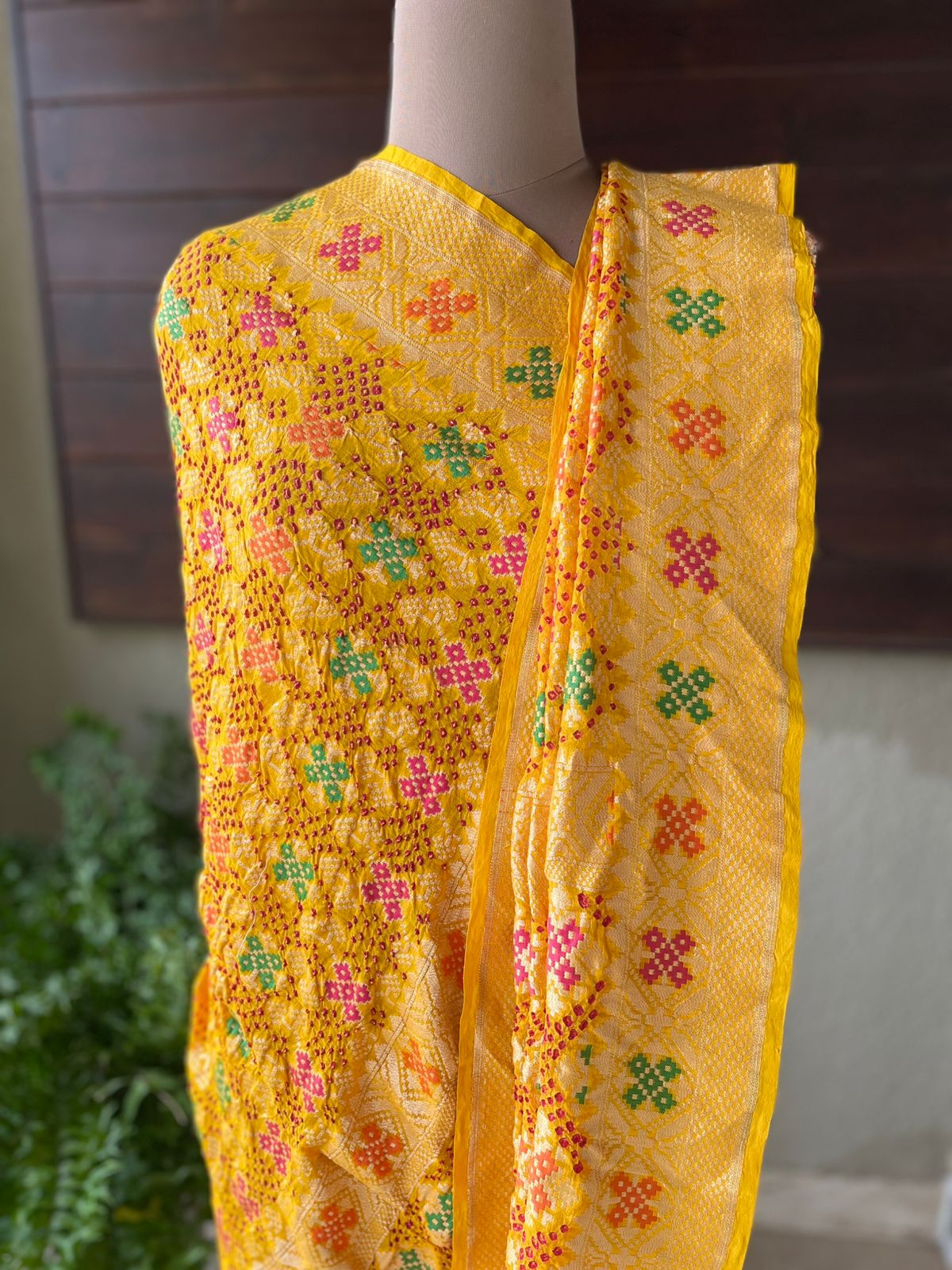 Baani - Goddess Saraswati Meenakari Dupatta