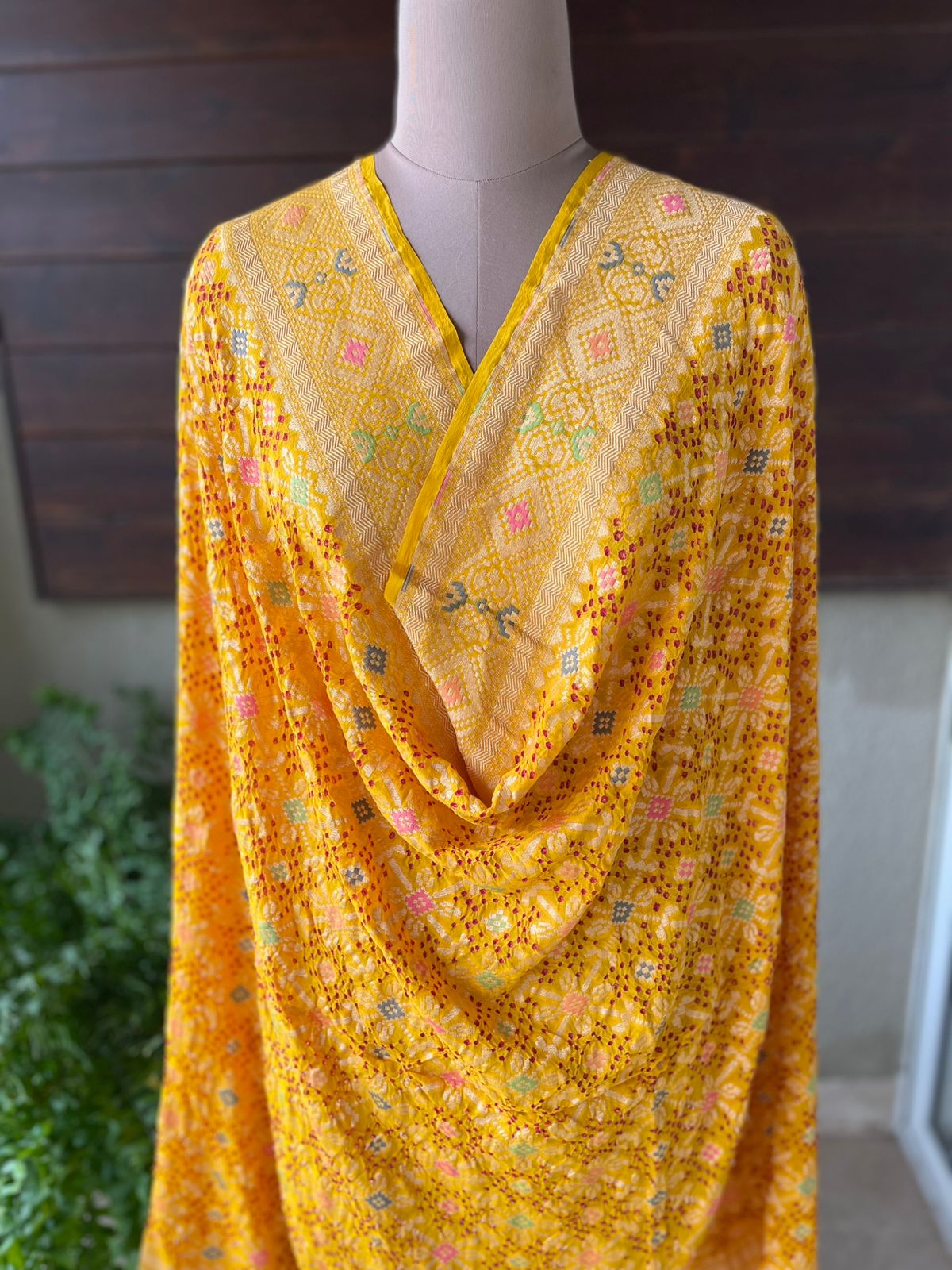 Nalini - Mother Of The Vedas Meenakari Dupatta