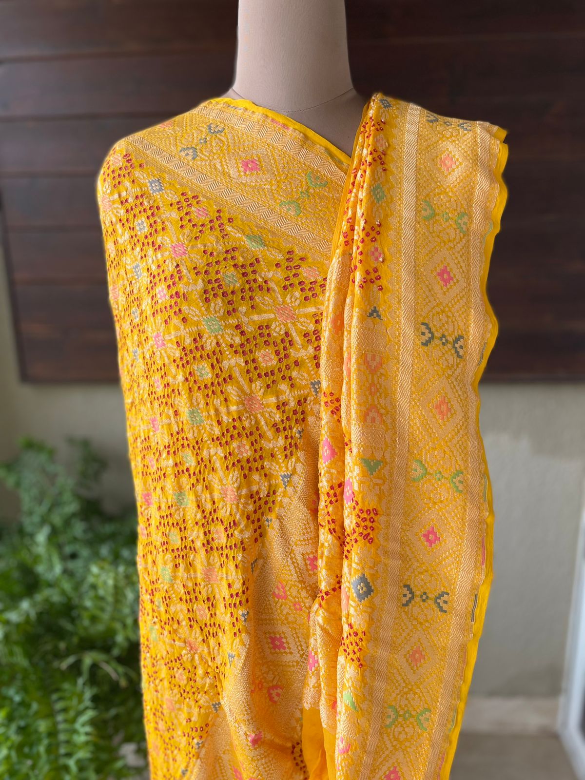 Nalini - Mother Of The Vedas Meenakari Dupatta