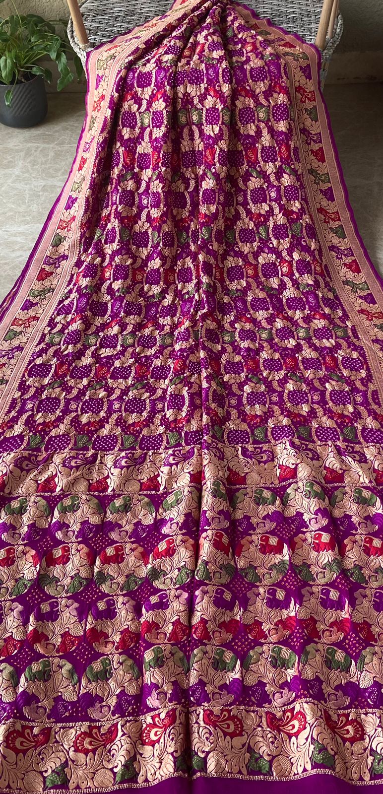 Sandhya - Twilight Meenakari Motif Saree