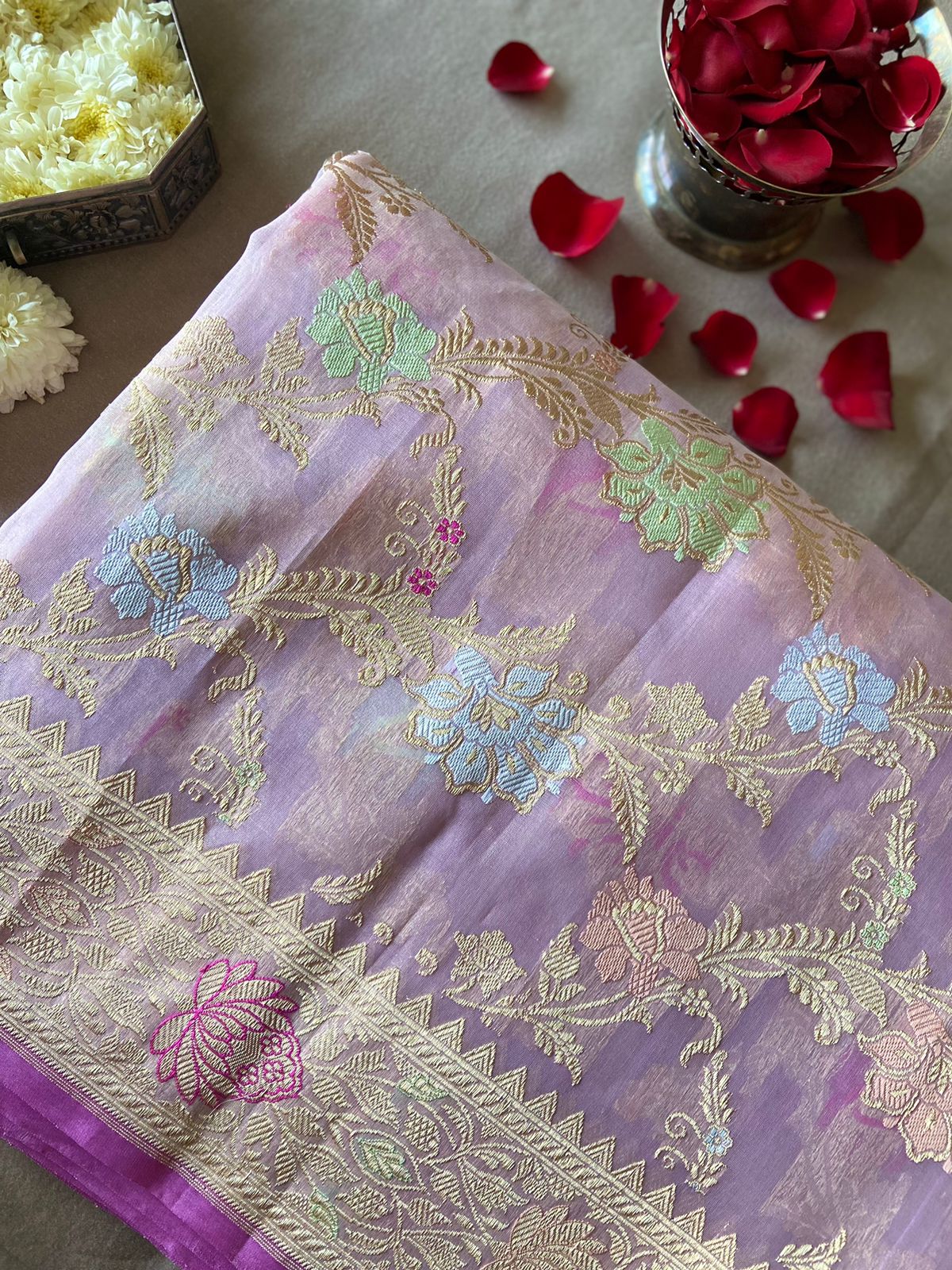 Kamya - Wishful Desires Banarasi Organza Silk Saree