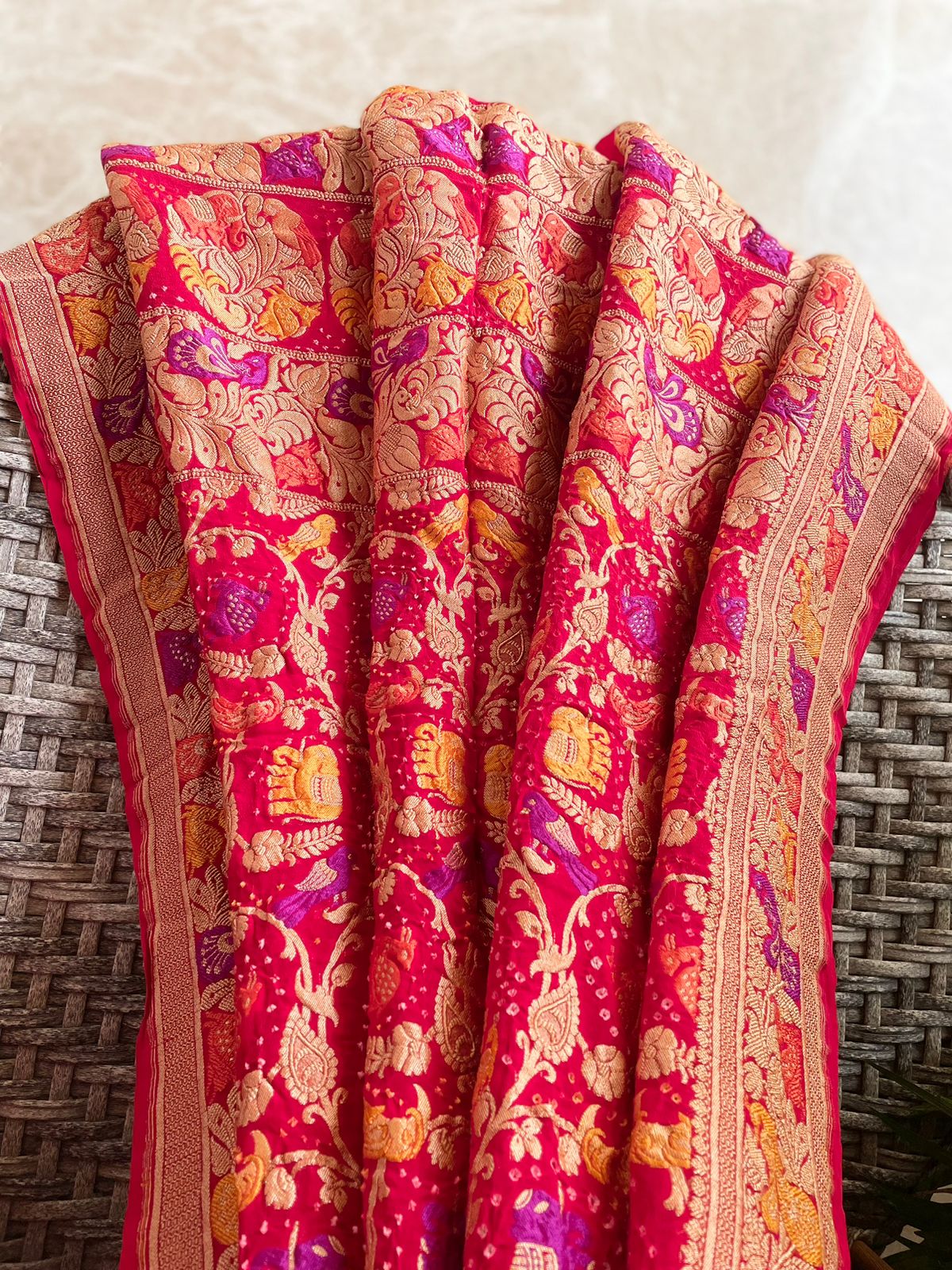 Amita - Unmeasurable Meenakari Motif Dupatta