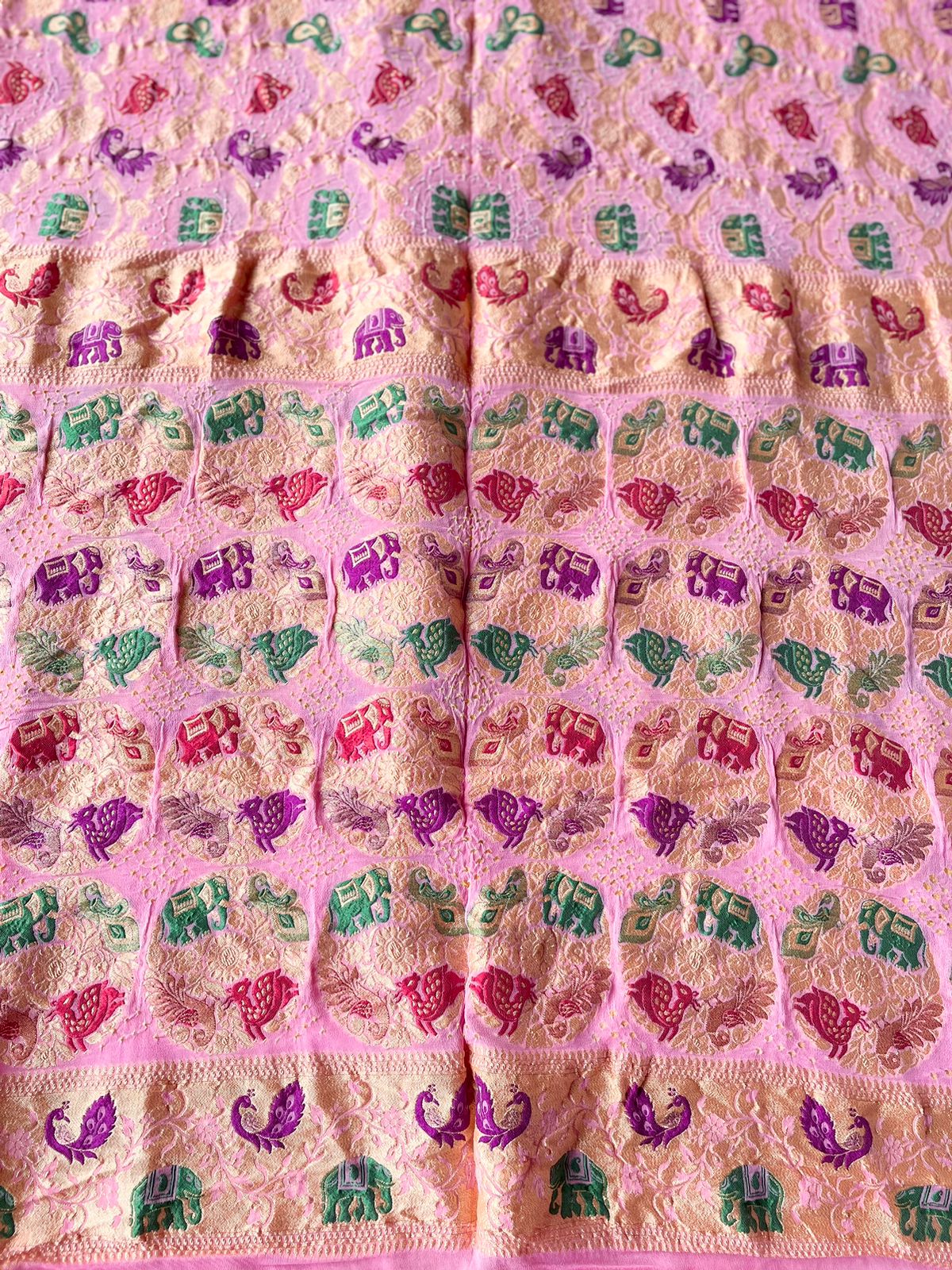 Ayushree - Beautiful Meenakari Motif Saree