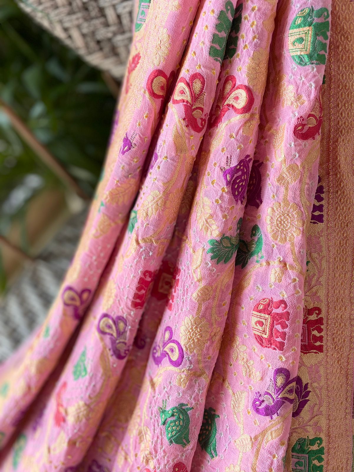 Ayushree - Beautiful Meenakari Motif Saree