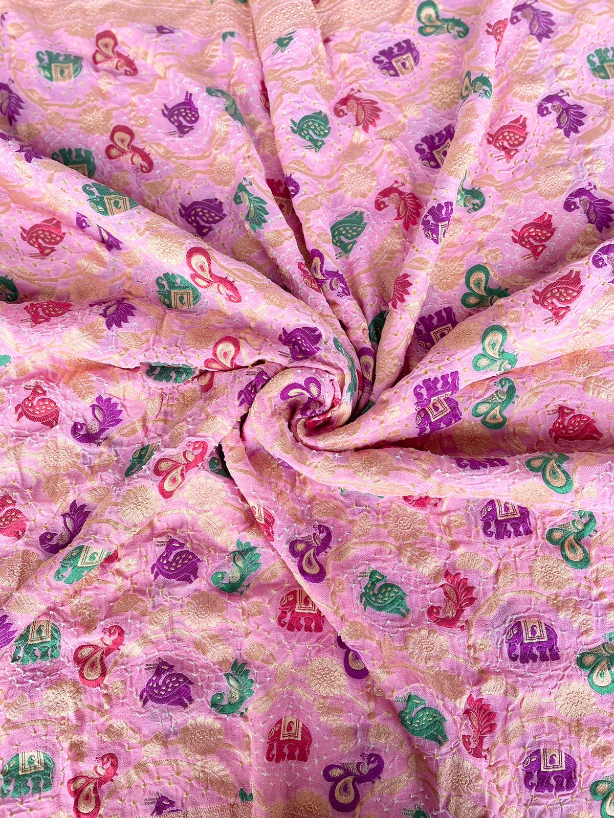 Ayushree - Beautiful Meenakari Motif Saree
