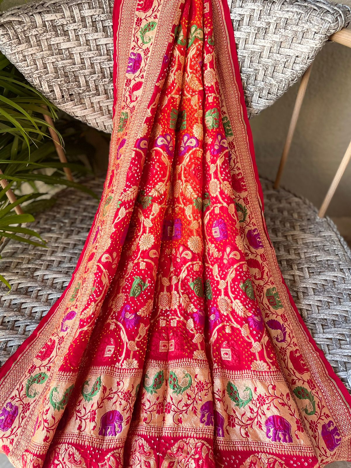 Anvika - The Definition Of Beauty Meenakari Motif Dupatta