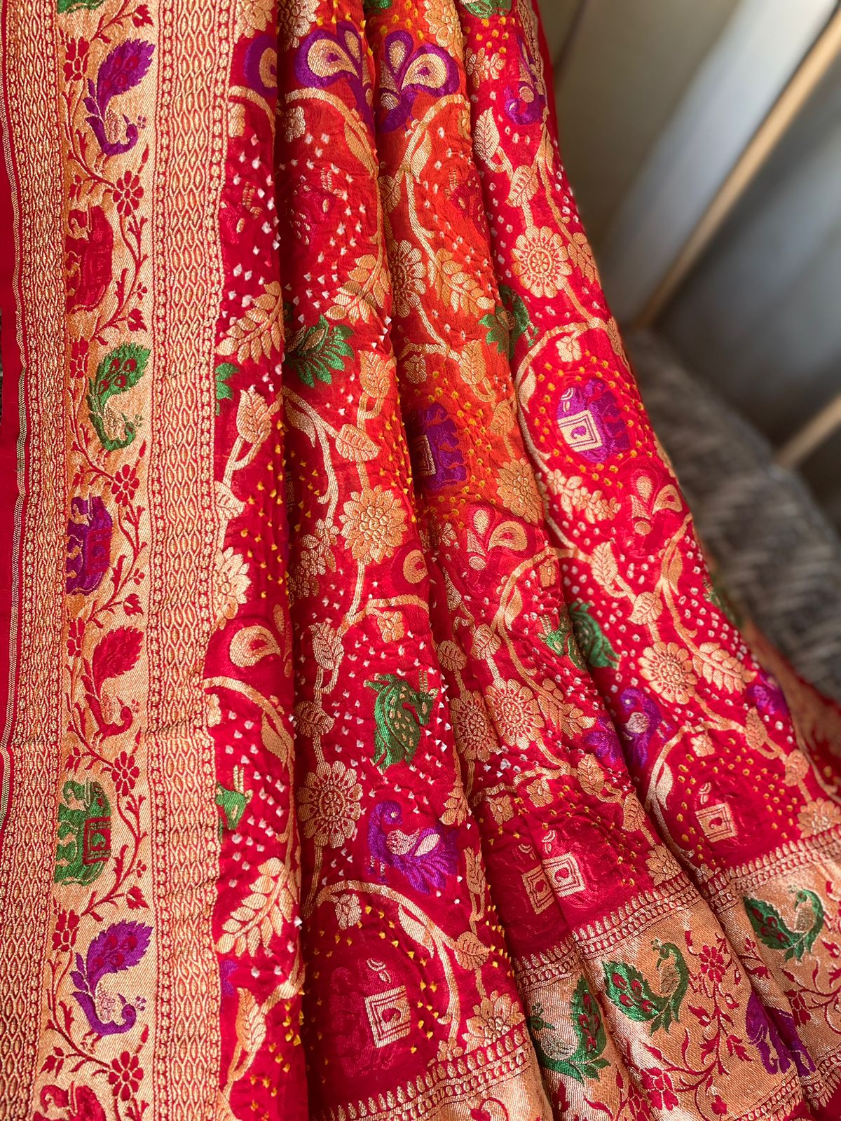 Anvika - The Definition Of Beauty Meenakari Motif Dupatta