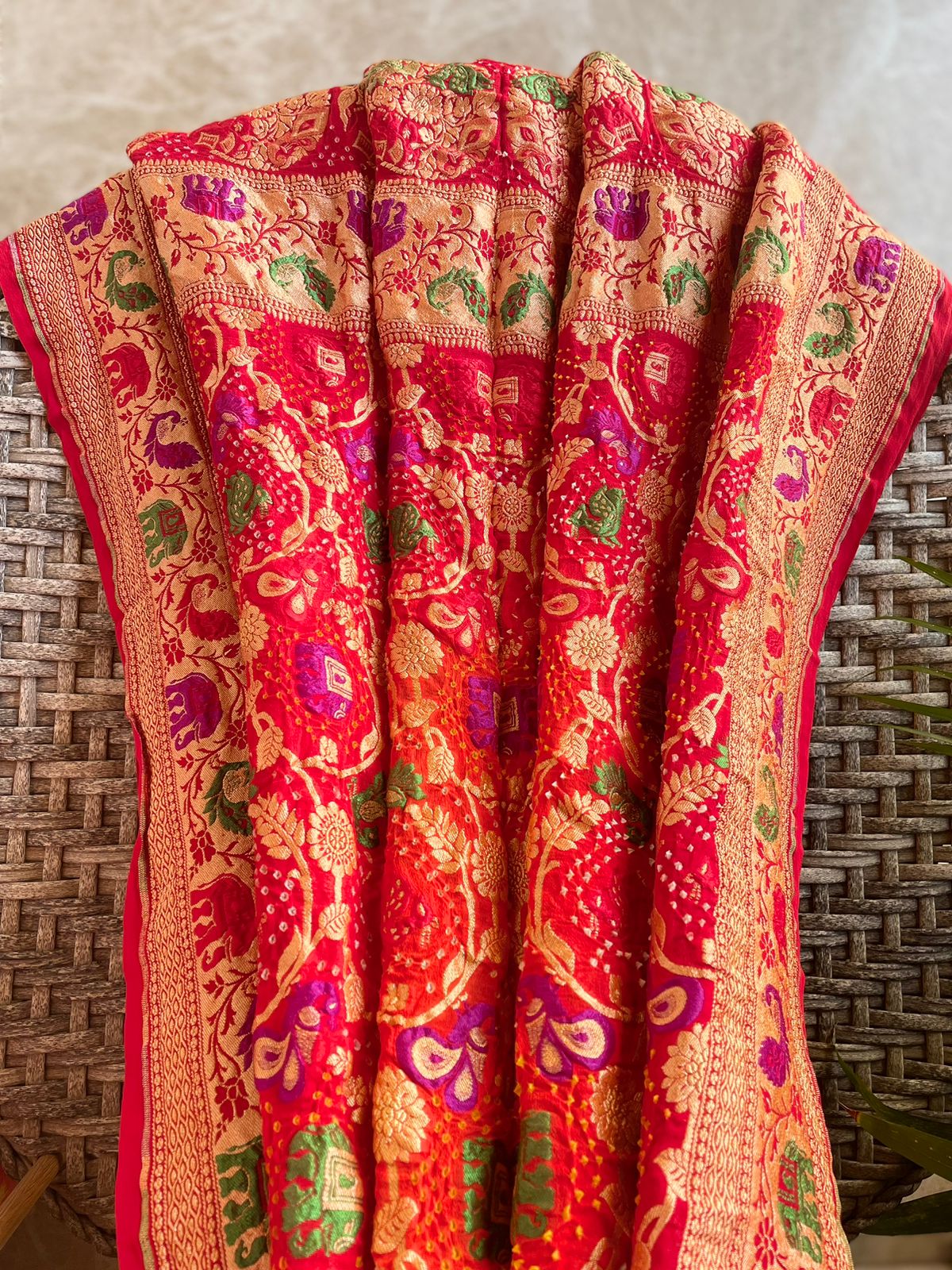 Anvika - The Definition Of Beauty Meenakari Motif Dupatta