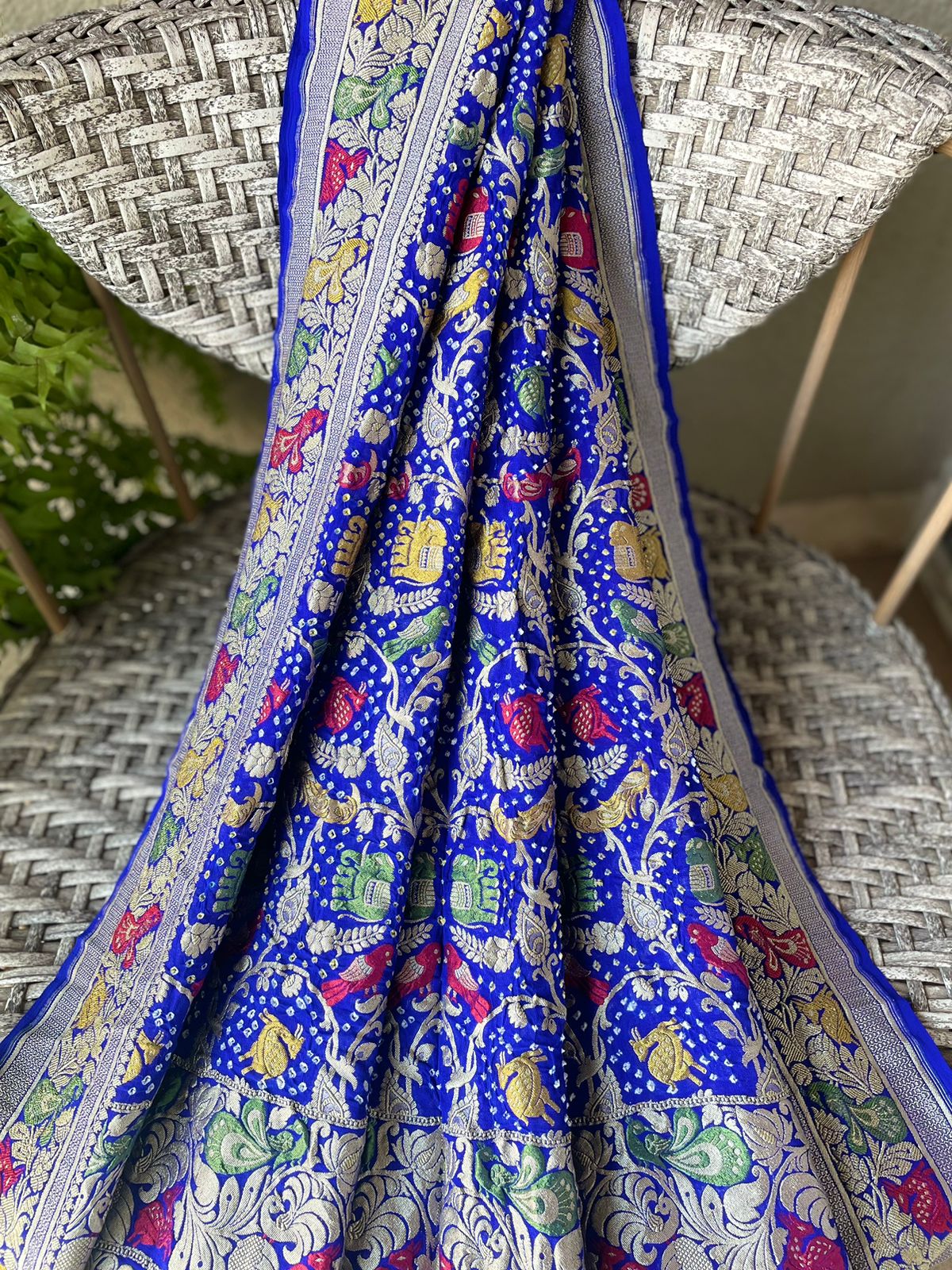 Nishka - The Golden Light Meenakari Motif Dupatta