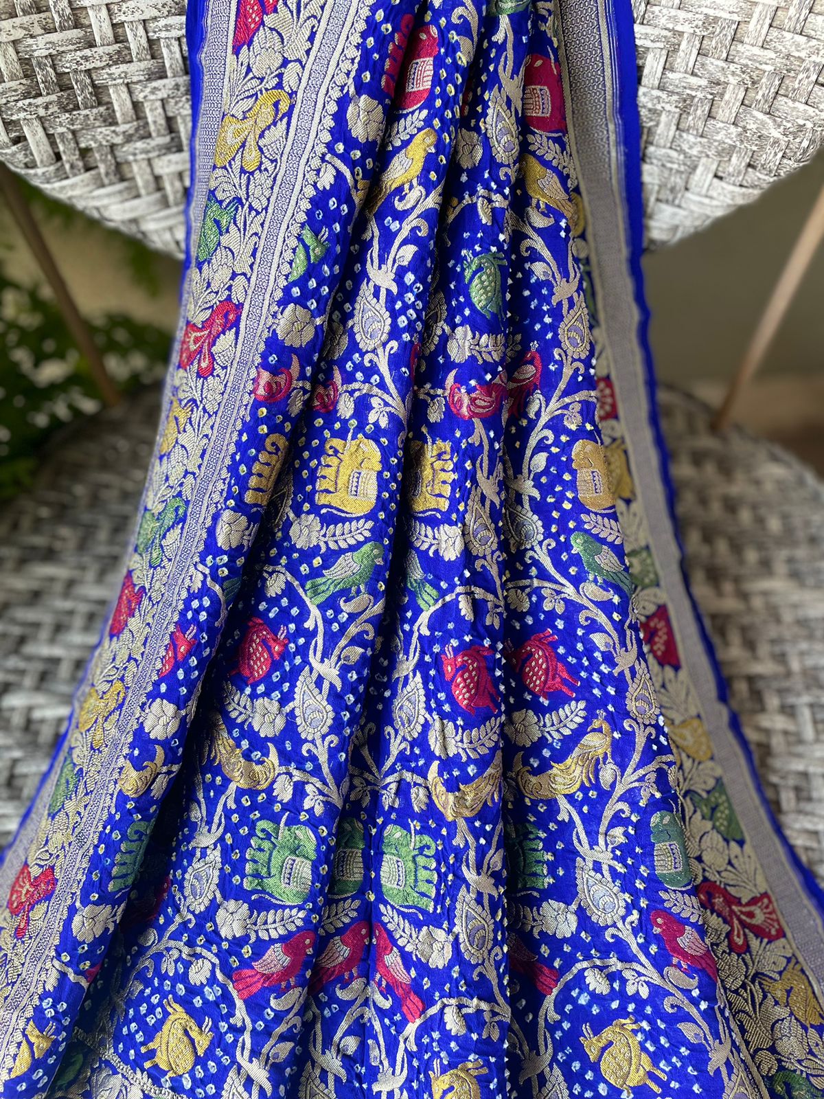 Nishka - The Golden Light Meenakari Motif Dupatta