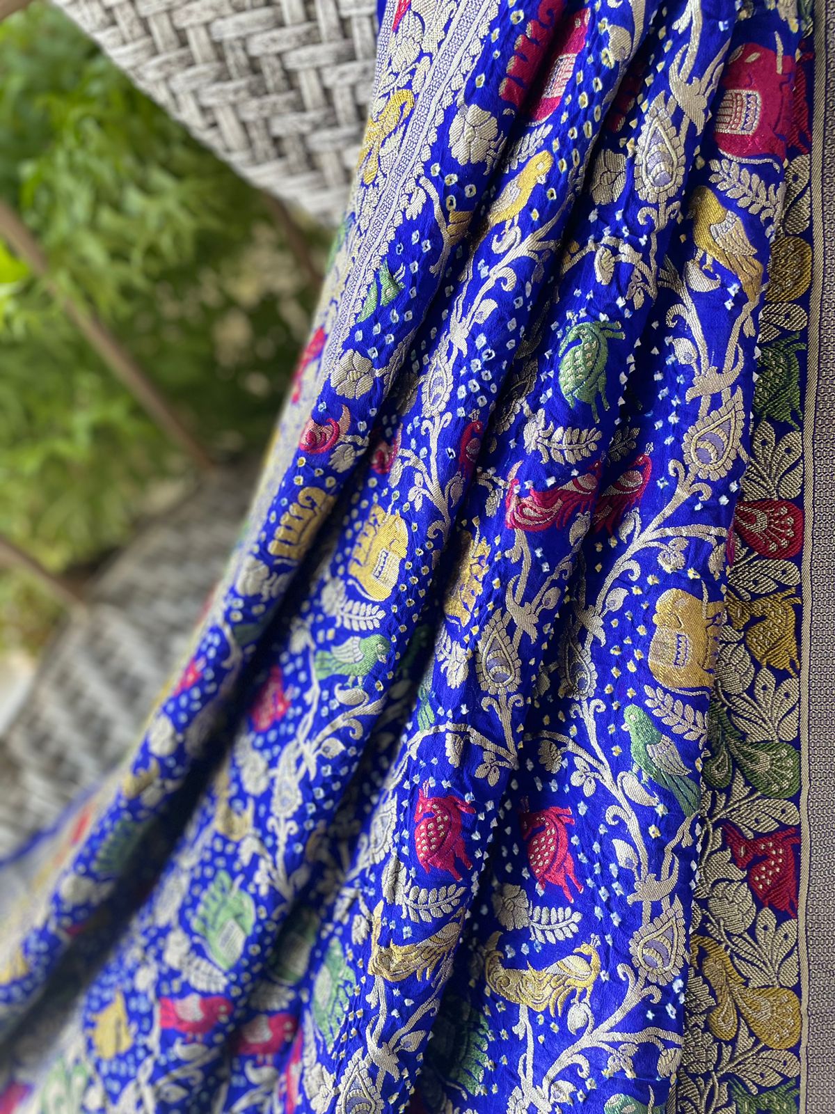 Nishka - The Golden Light Meenakari Motif Dupatta
