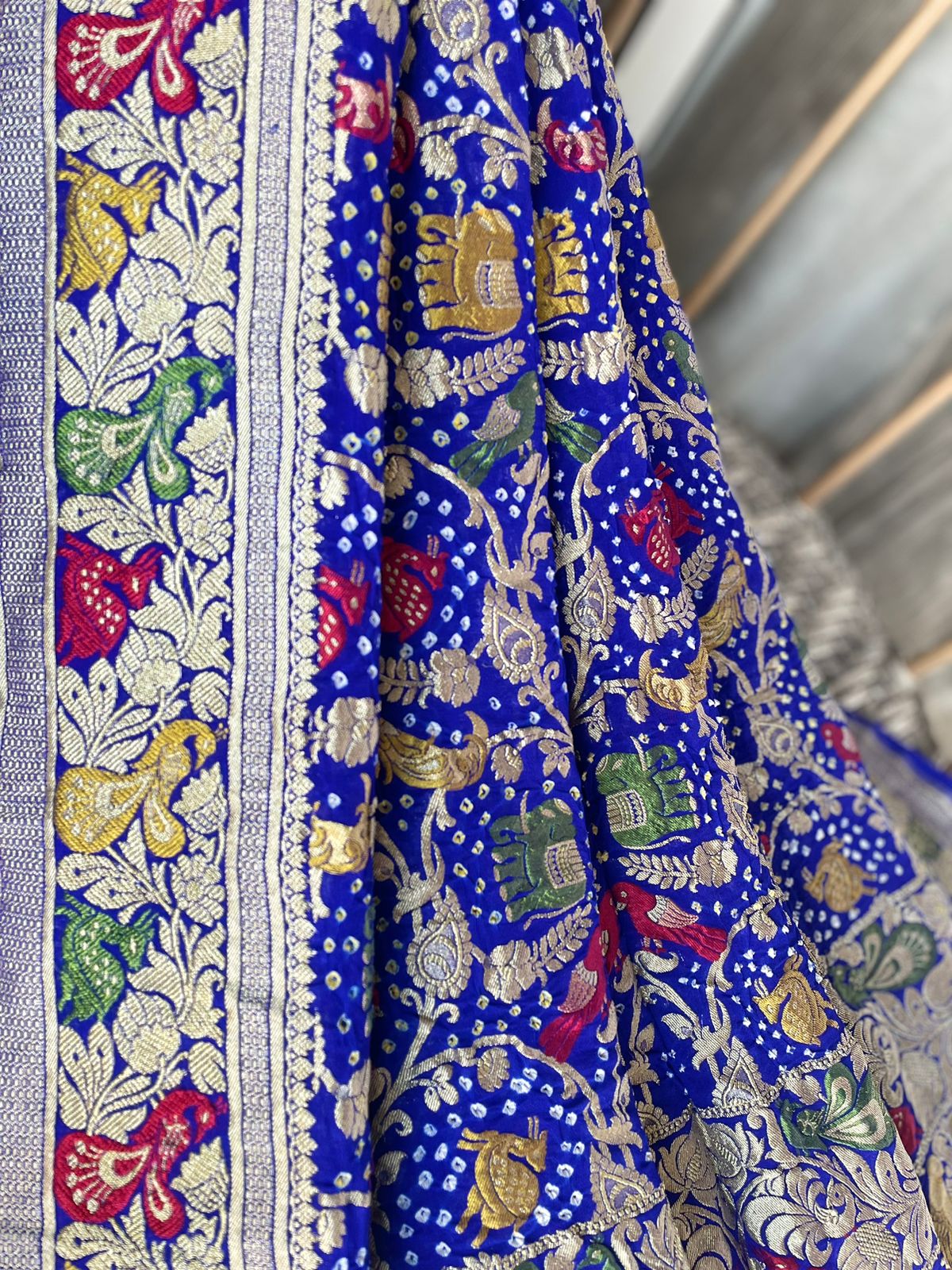 Nishka - The Golden Light Meenakari Motif Dupatta
