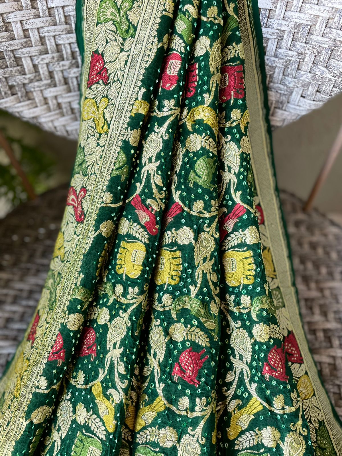 Vaidehi - Goddess Sita Meenakari Motif Dupatta