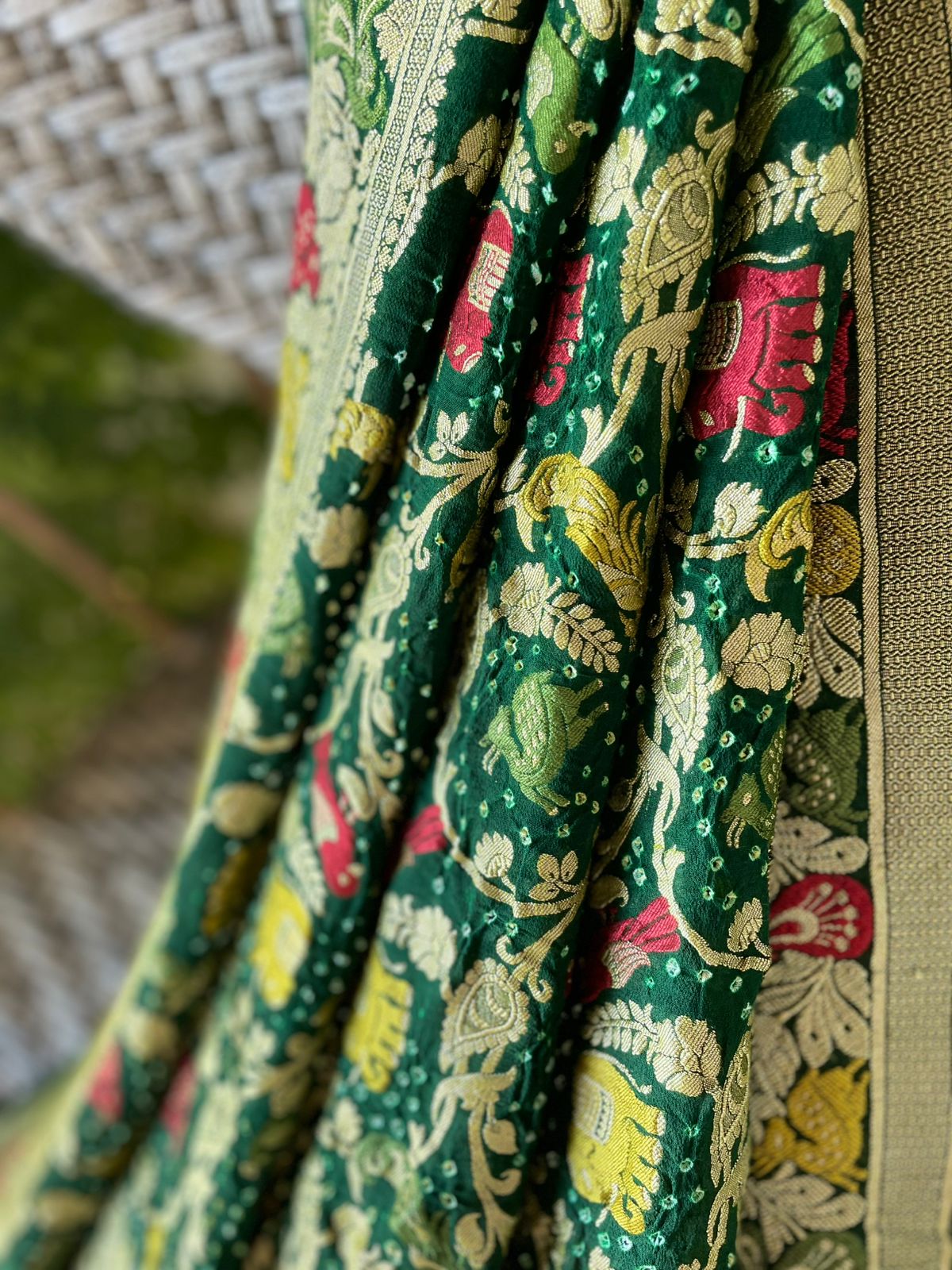 Vaidehi - Goddess Sita Meenakari Motif Dupatta