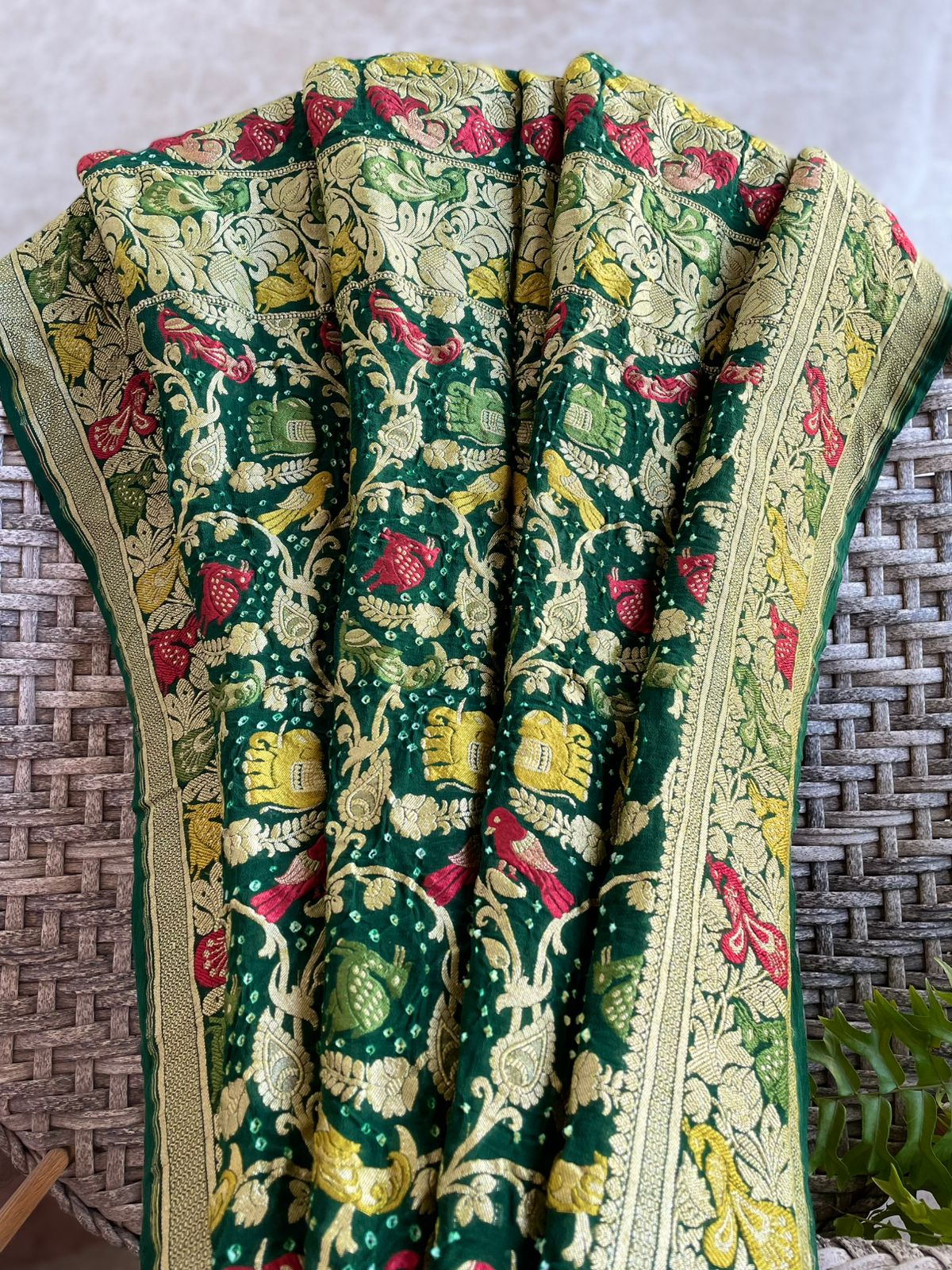 Vaidehi - Goddess Sita Meenakari Motif Dupatta
