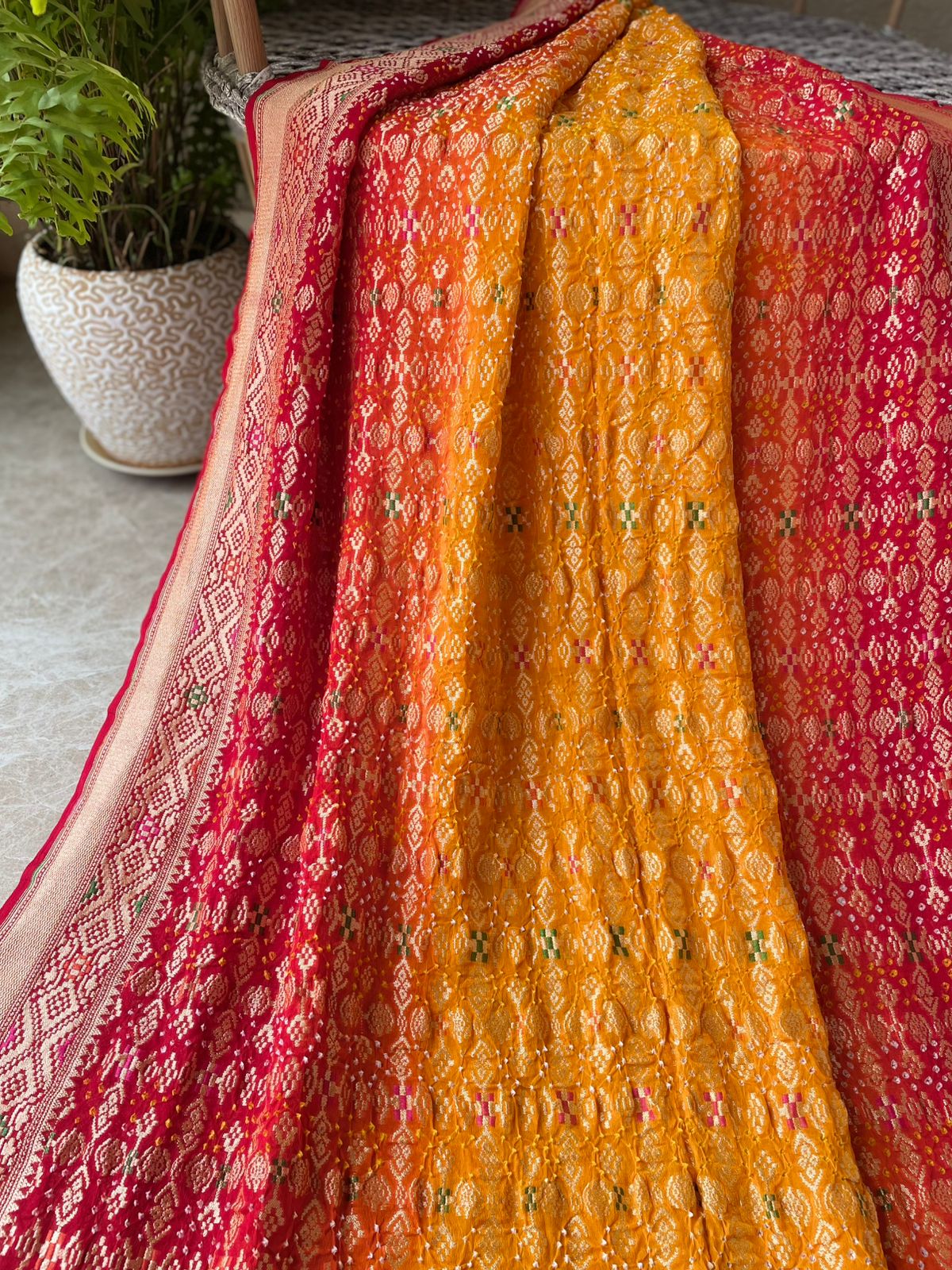 Anusha - Beautiful morning Meenakari Saree