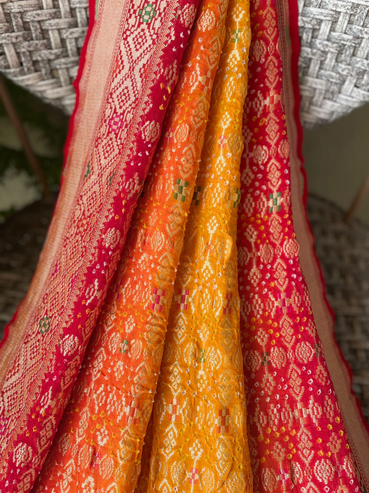 Anusha - Beautiful morning Meenakari Saree