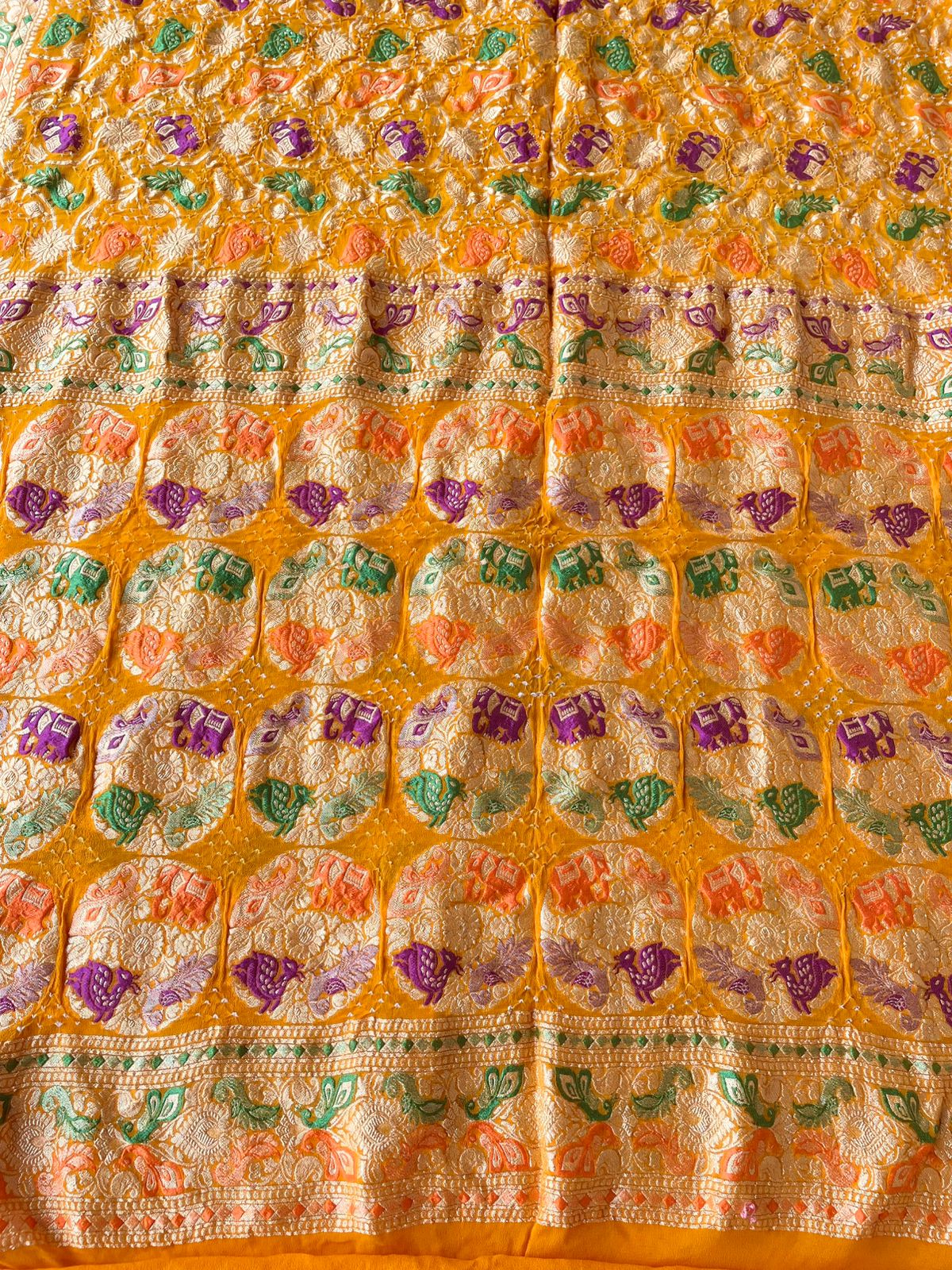 Aditi - Free and Unbounded Meenakari Motif Saree