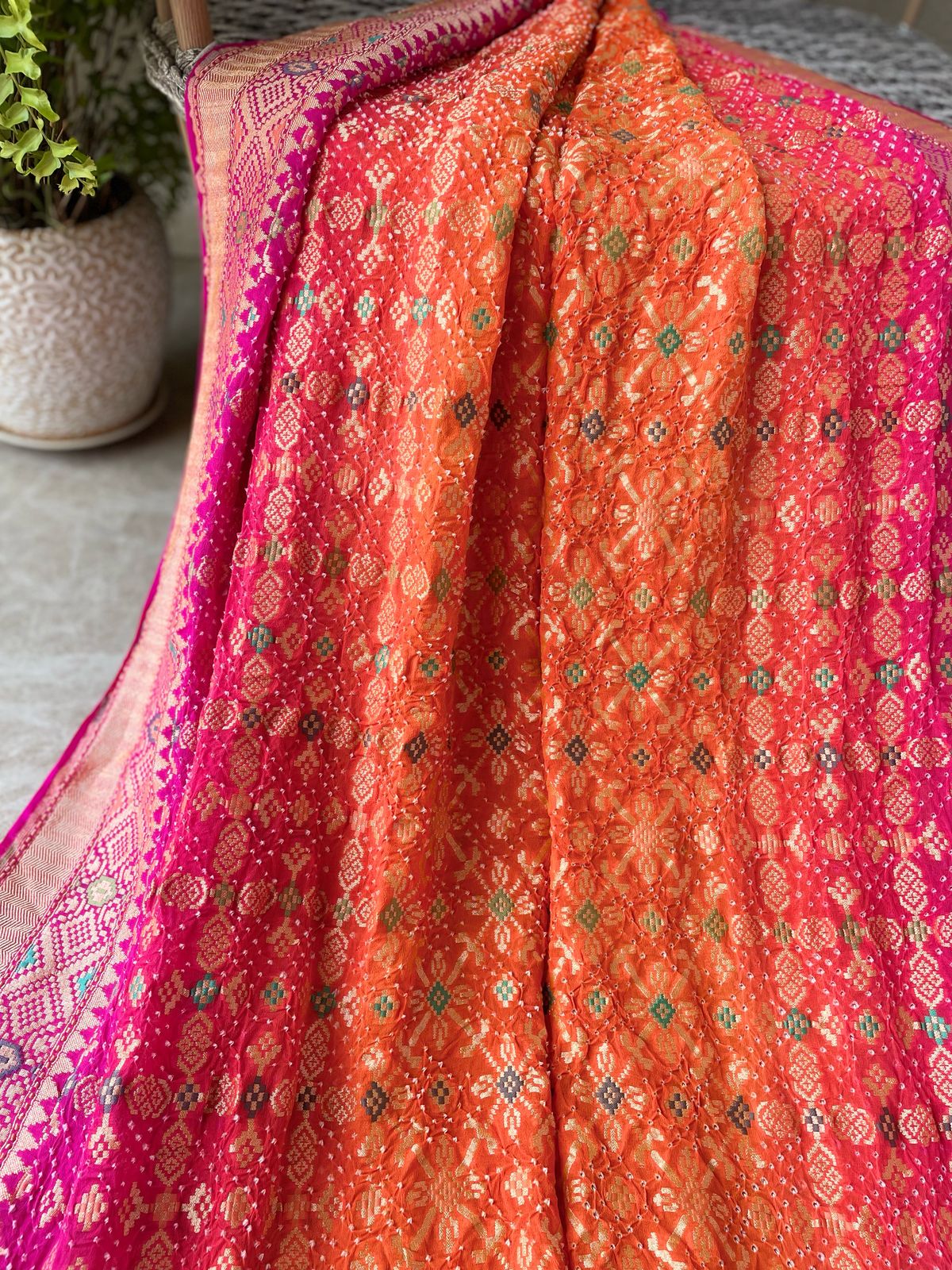 Avika - Bright as Sun Meenakari Saree