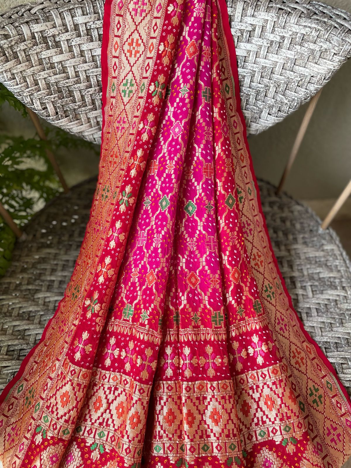 Padmini - Lotus Plant Meenakari Dupatta