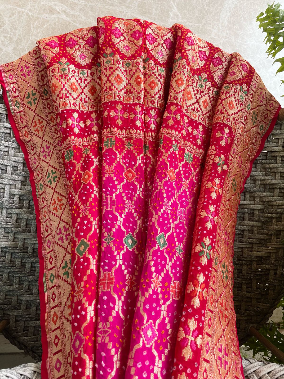Padmini - Lotus Plant Meenakari Dupatta