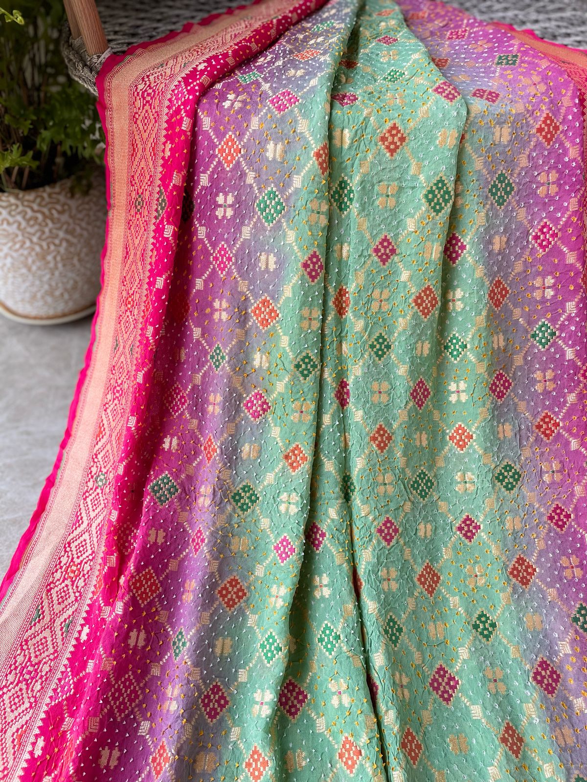 Anjali - Gift To God Meenakari Saree