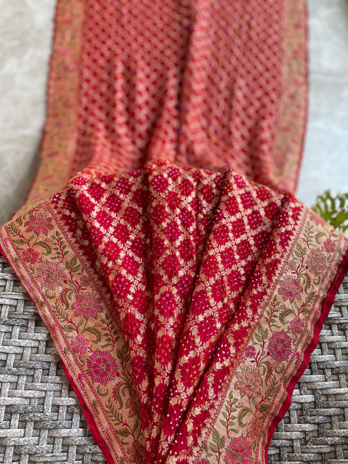 Anisha - One who is Supreme Meenakari Motif Saree