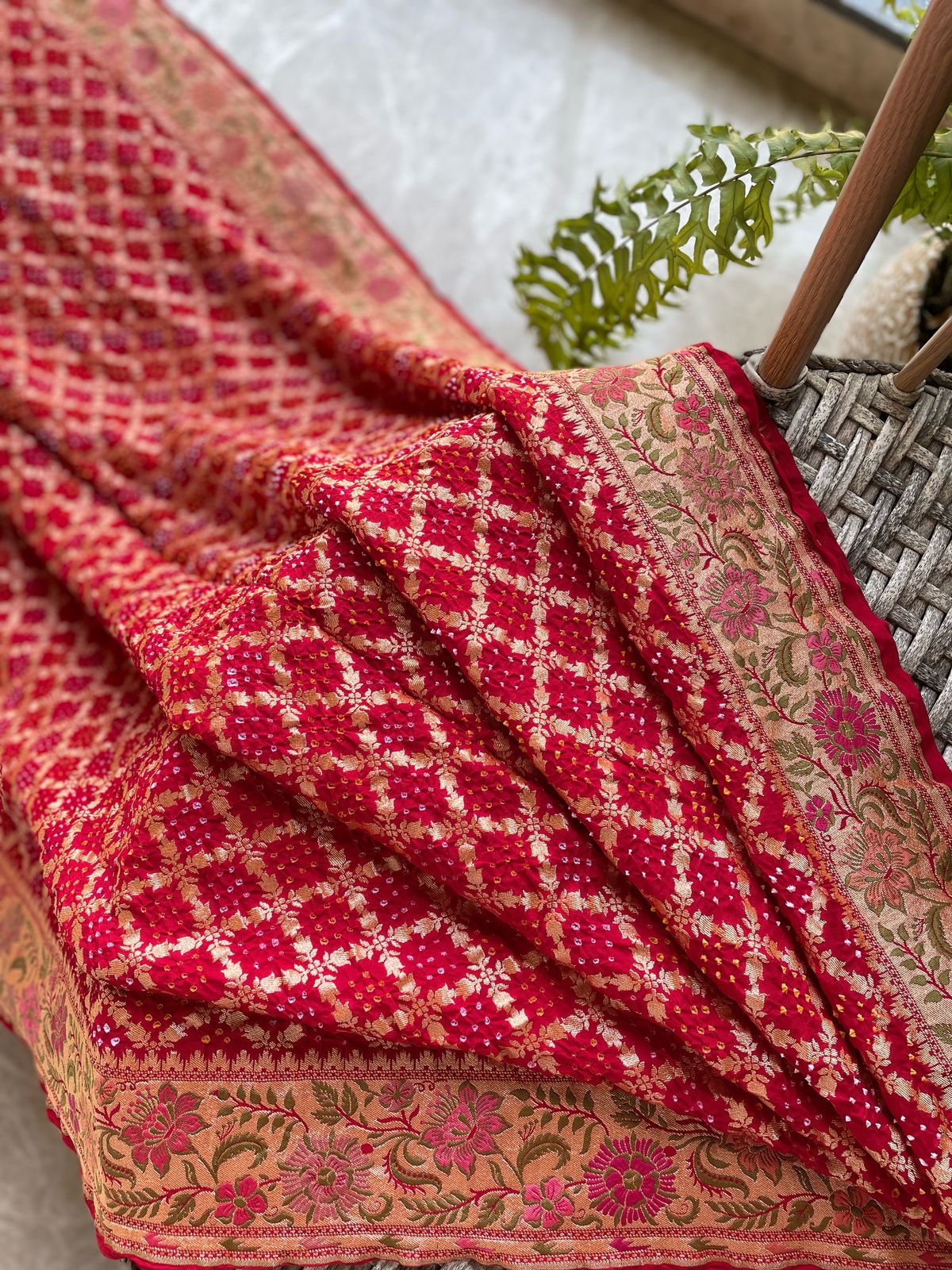Anisha - One who is Supreme Meenakari Motif Saree