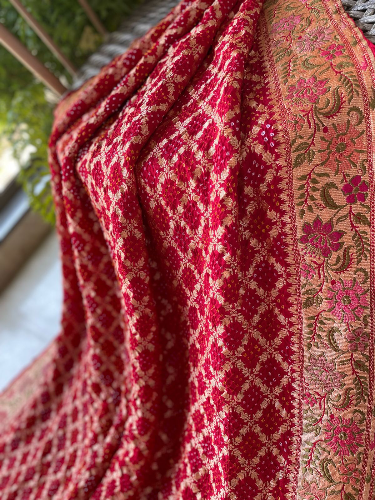 Anisha - One who is Supreme Meenakari Motif Saree