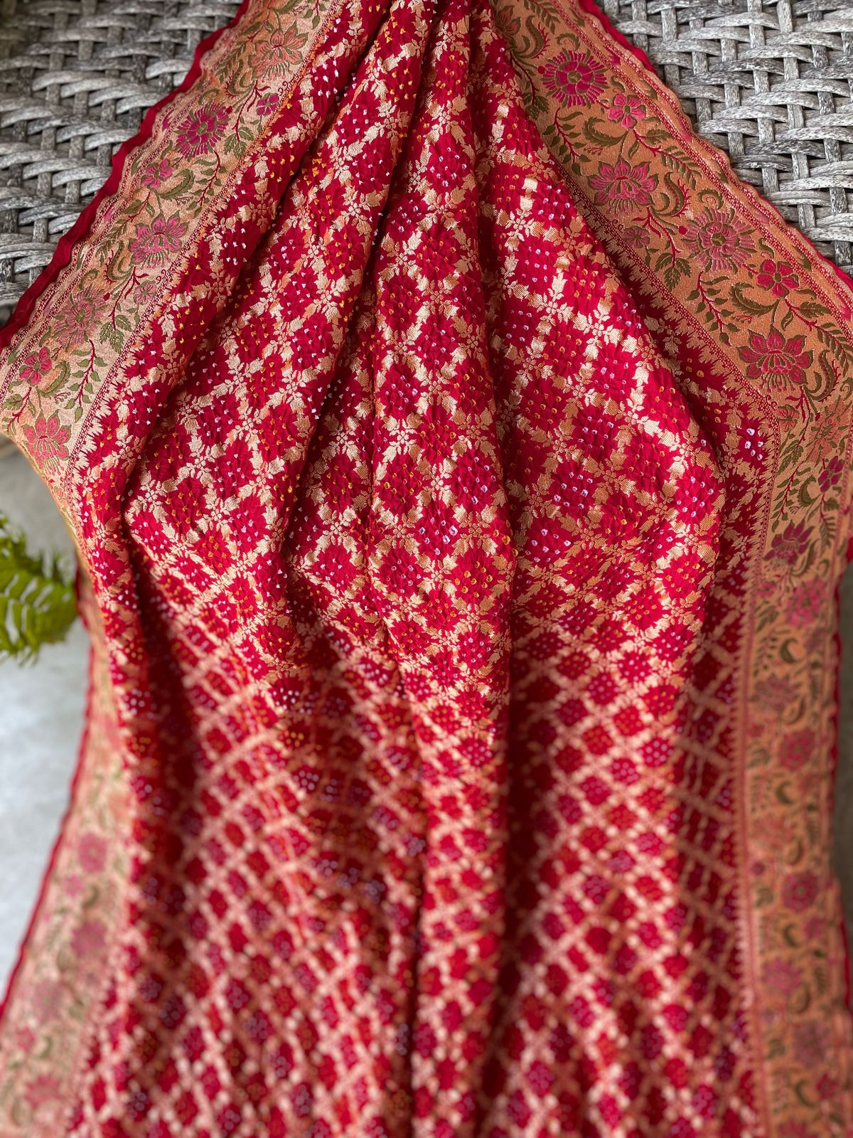 Anisha - One who is Supreme Meenakari Motif Saree