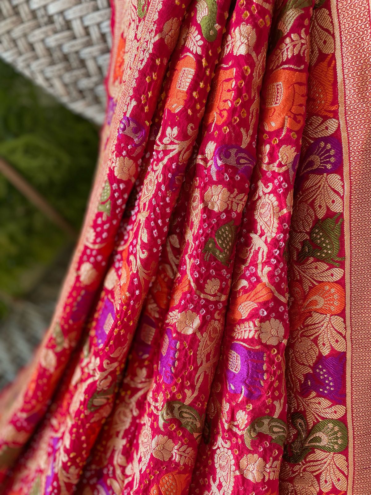 Anamika - Ring Finger Meenakari Motif Dupatta