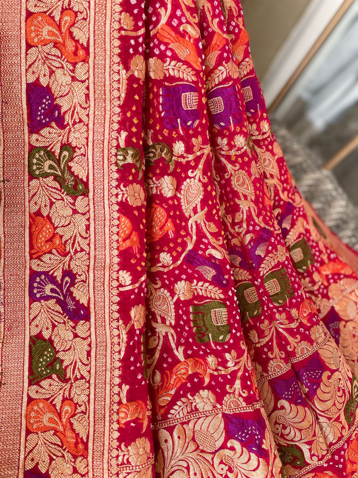 Anamika - Ring Finger Meenakari Motif Dupatta