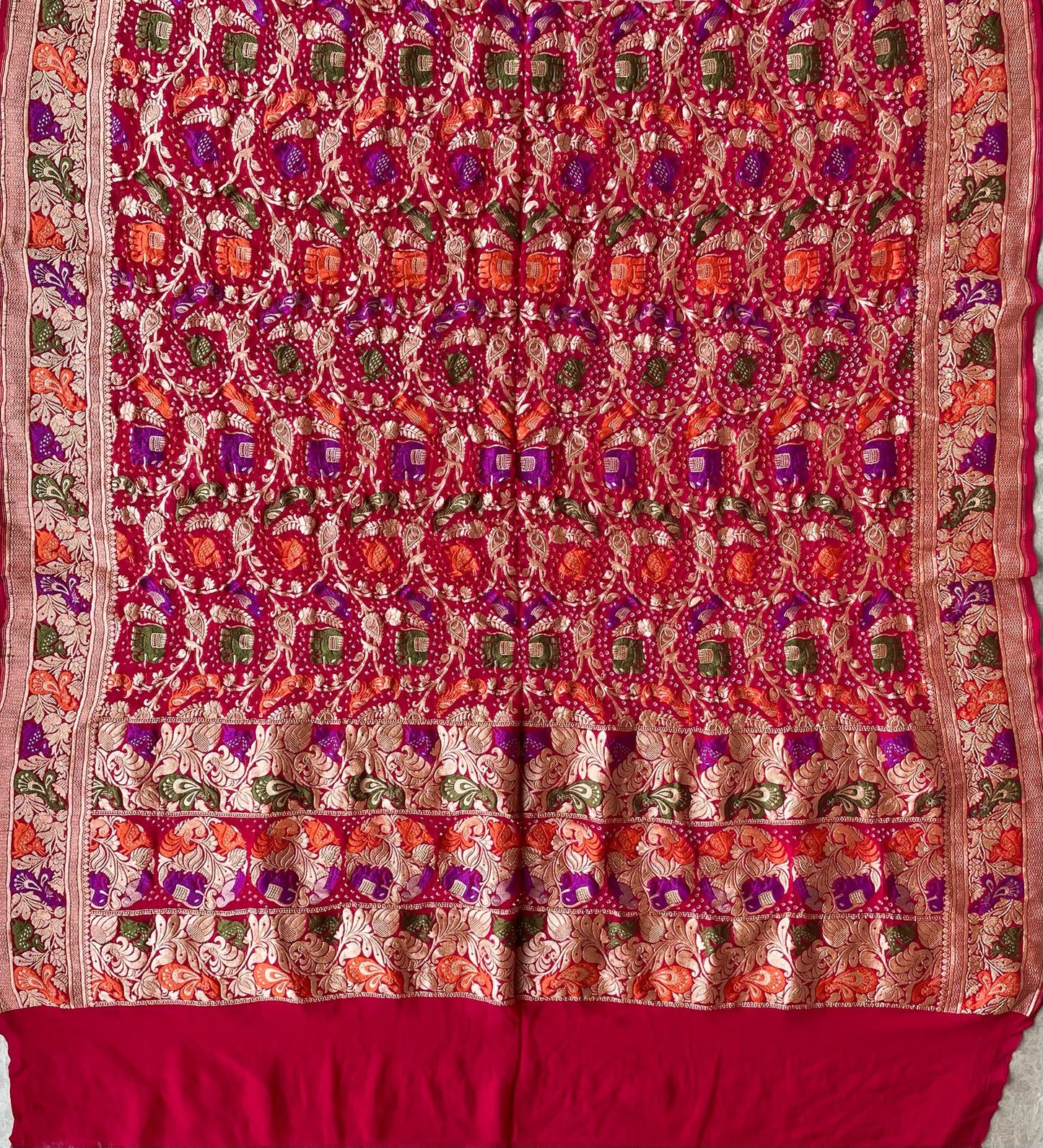 Anamika - Ring Finger Meenakari Motif Dupatta