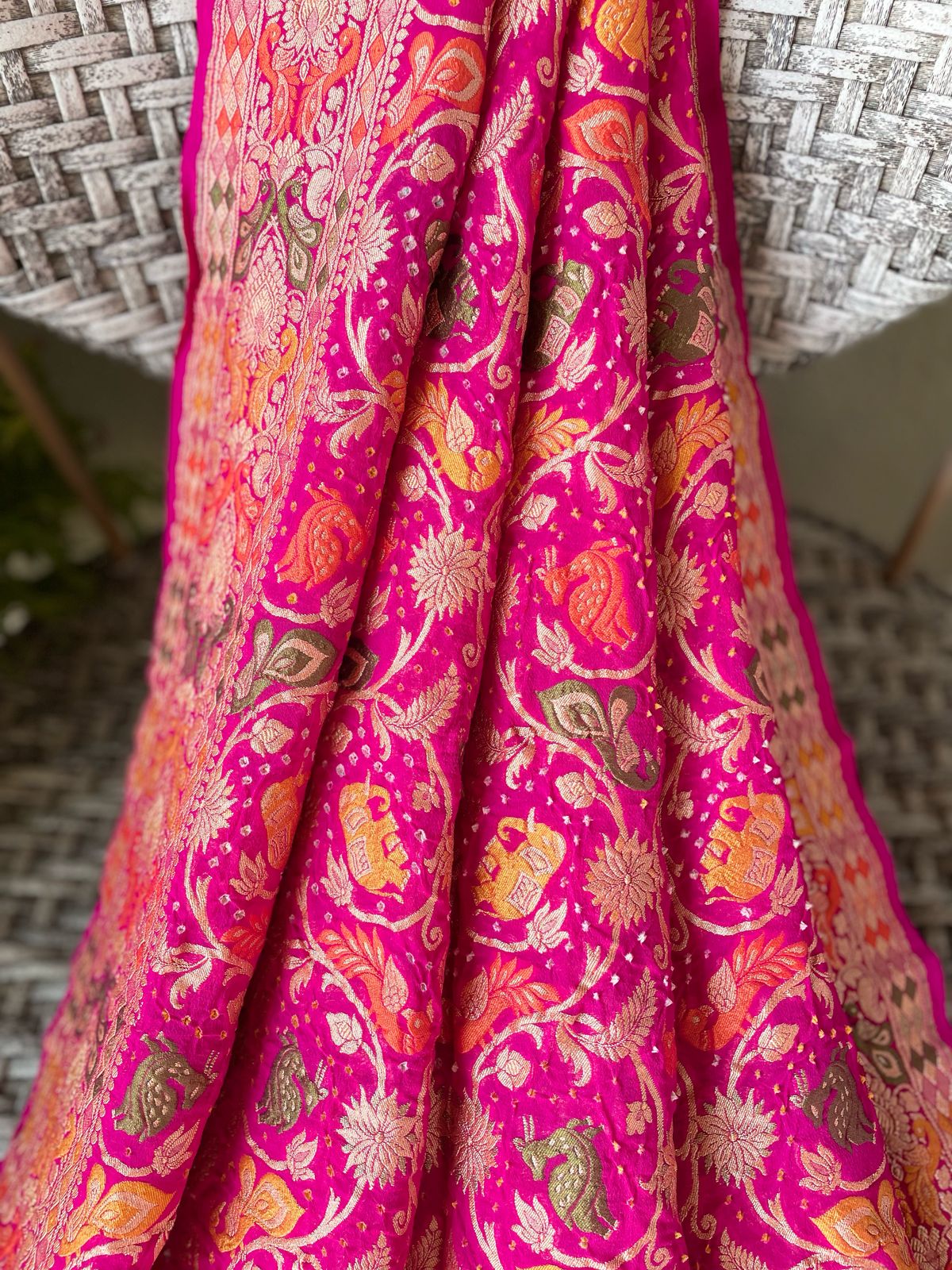 Abha - Luminous beauty Meenakari Motif Dupatta