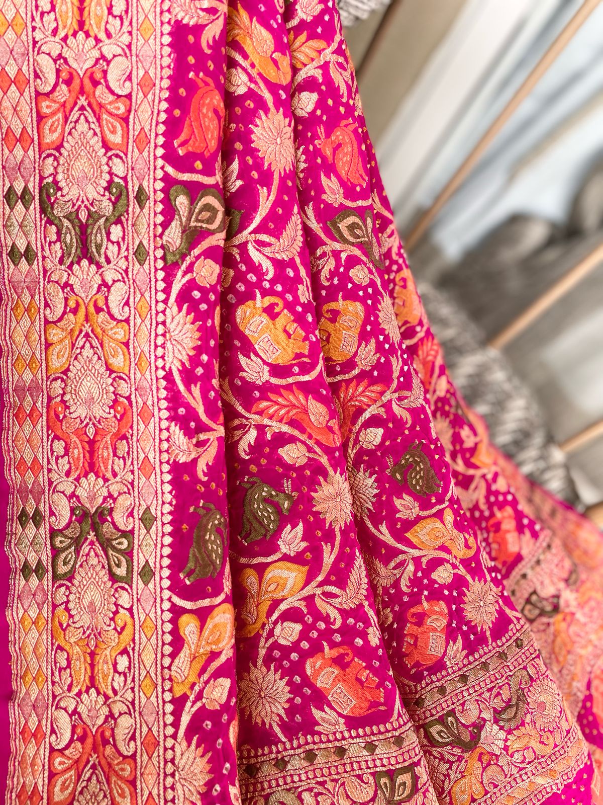 Abha - Luminous beauty Meenakari Motif Dupatta