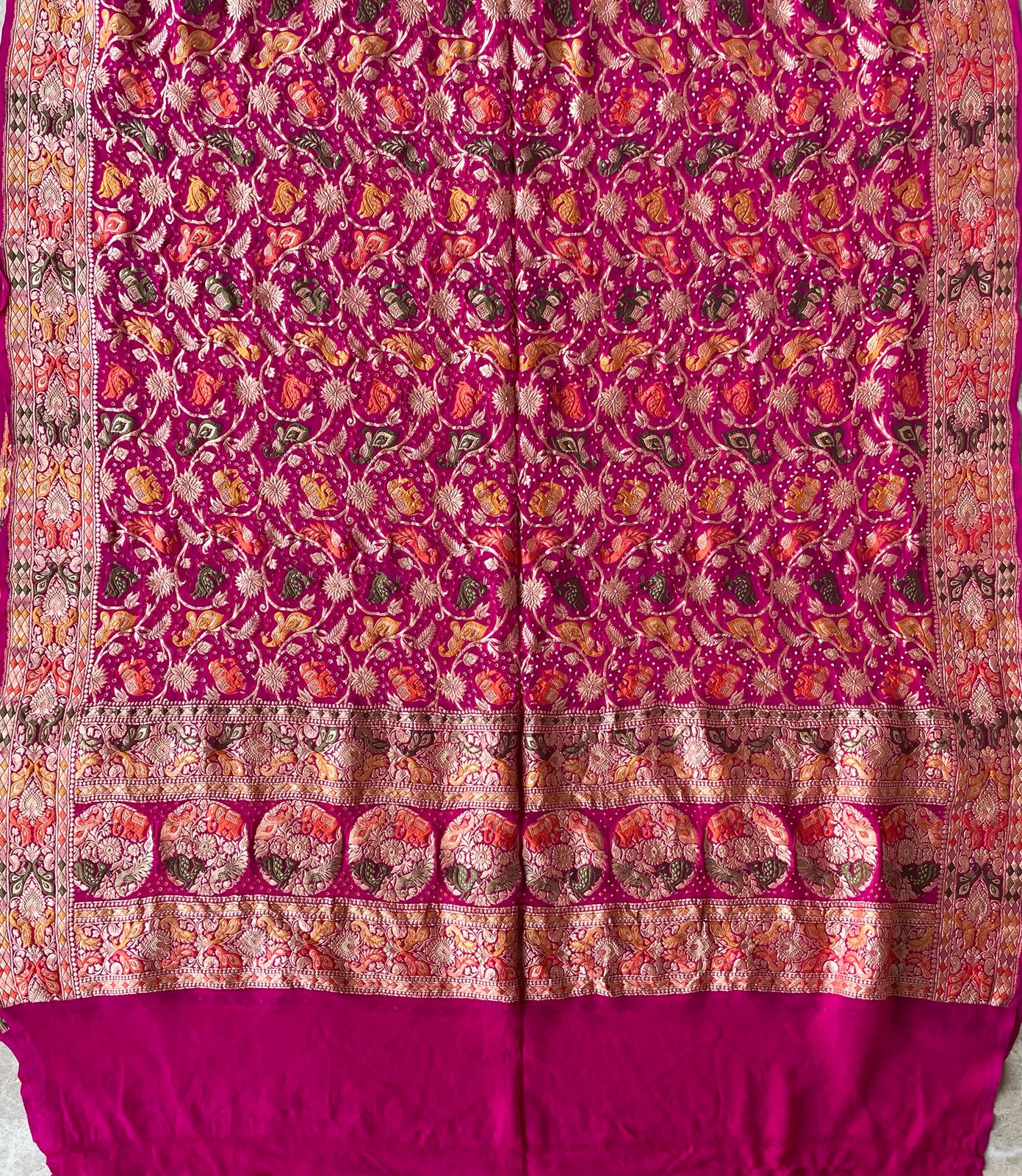 Abha - Luminous beauty Meenakari Motif Dupatta