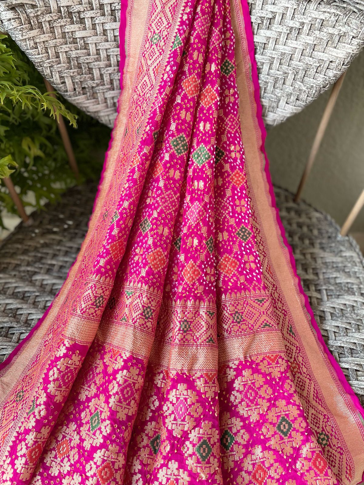 Gauri - Hindu Goddess of Divinity Meenakari Dupatta