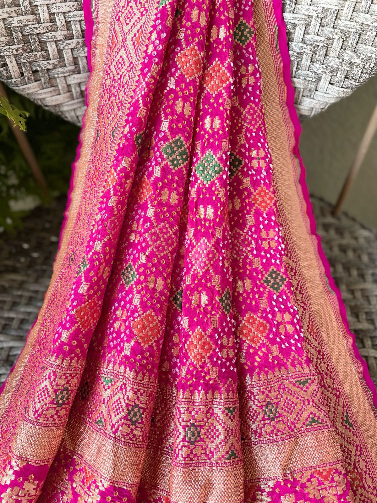 Gauri - Hindu Goddess of Divinity Meenakari Dupatta