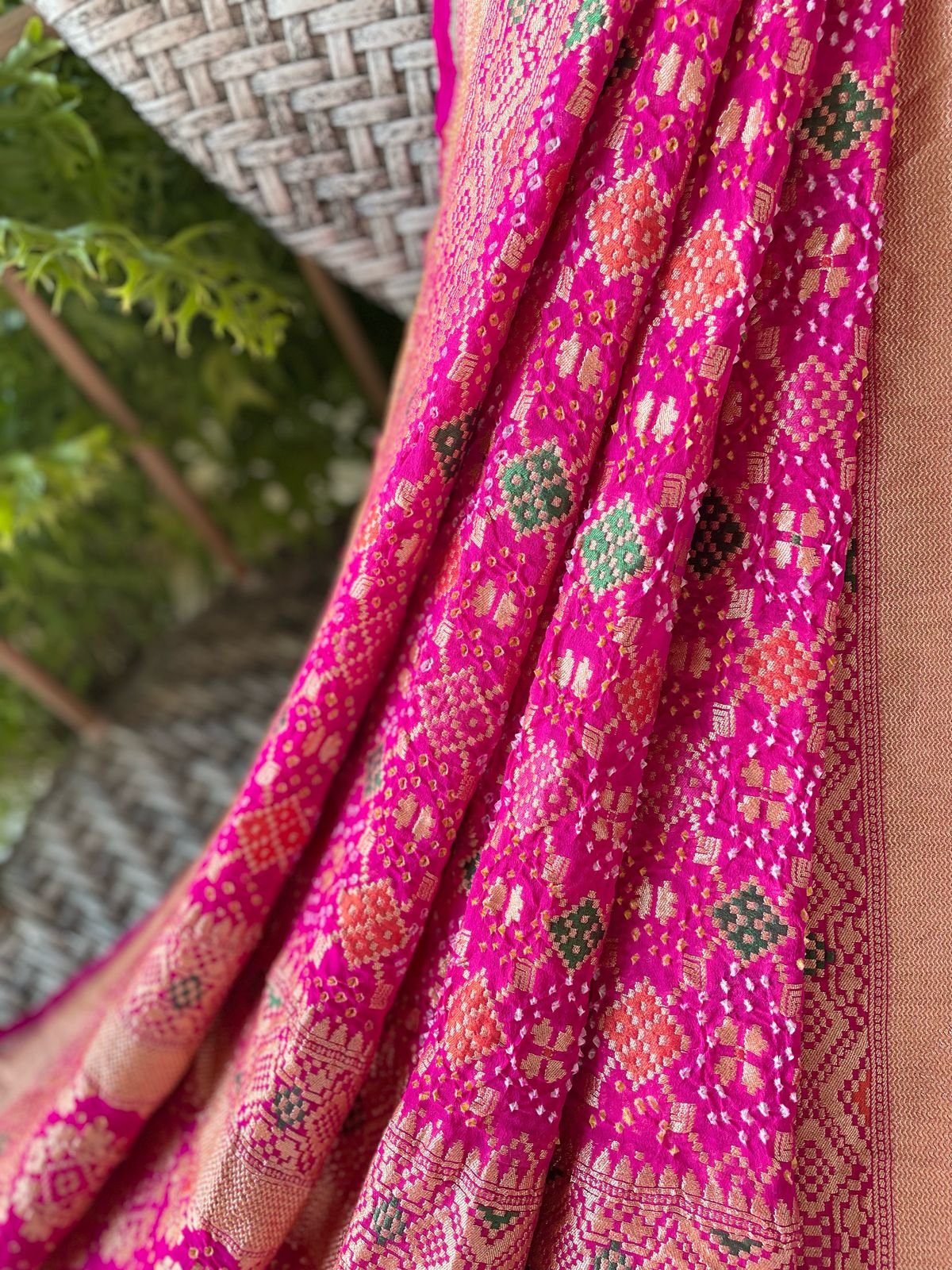 Gauri - Hindu Goddess of Divinity Meenakari Dupatta