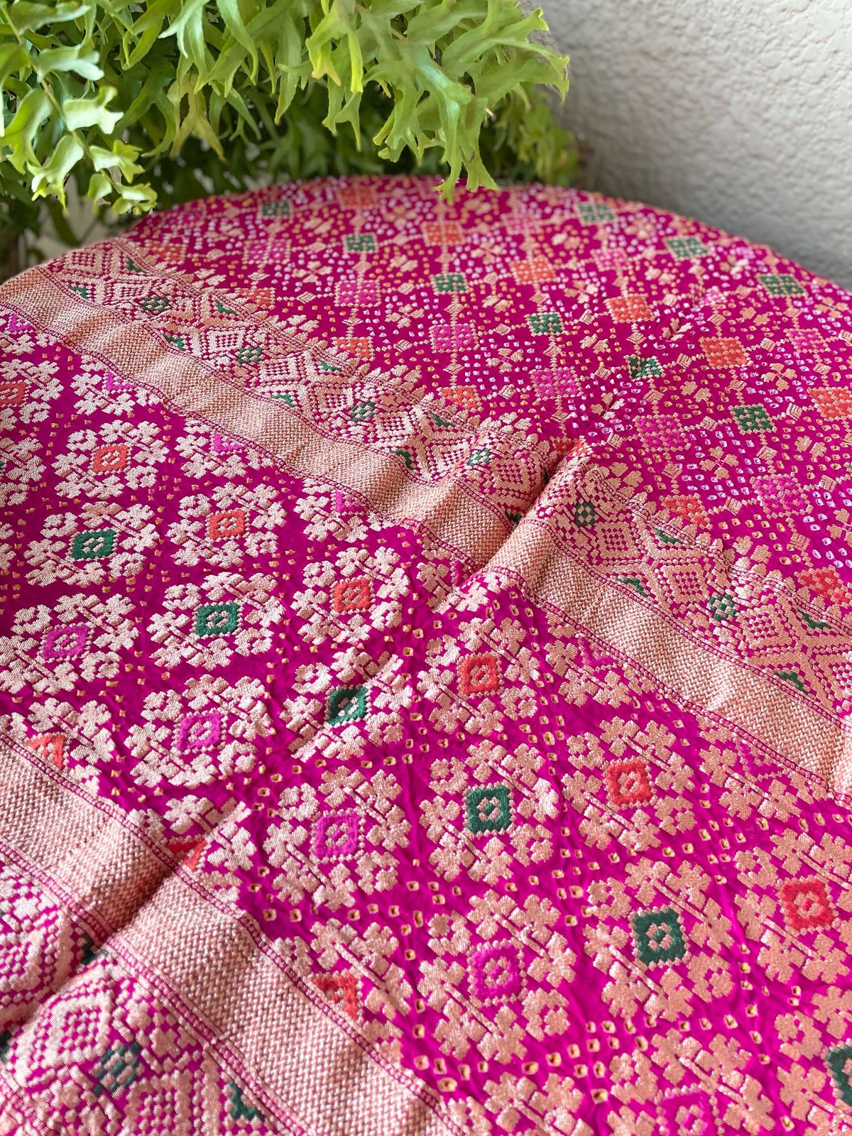 Gauri - Hindu Goddess of Divinity Meenakari Dupatta