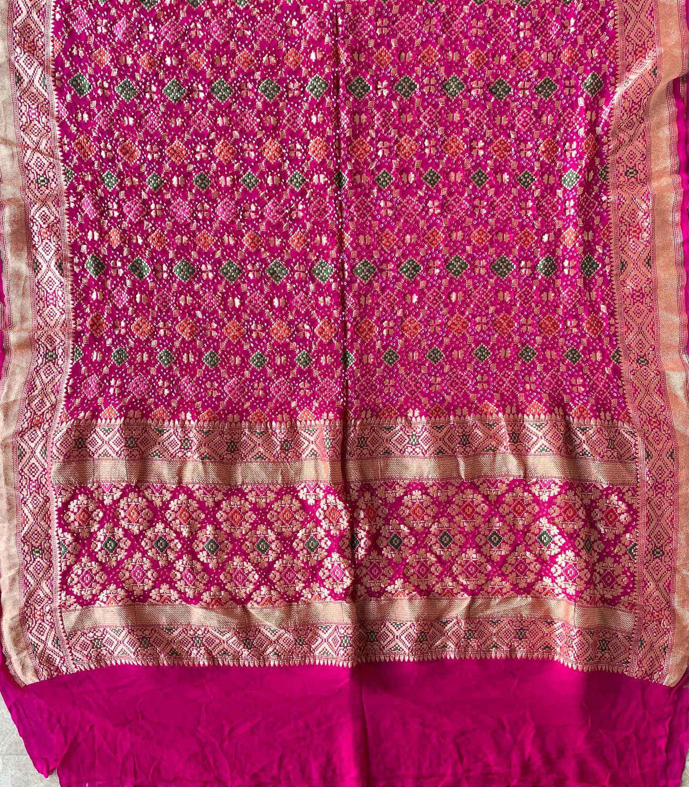 Gauri - Hindu Goddess of Divinity Meenakari Dupatta