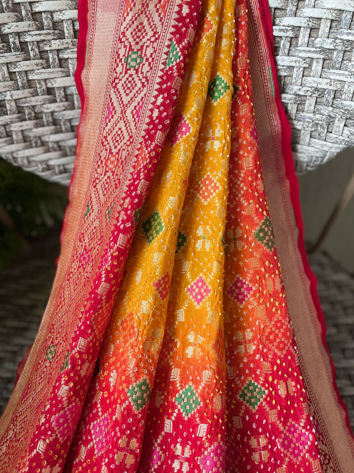 Poorvi - A Classical Melody Meenakari Dupatta