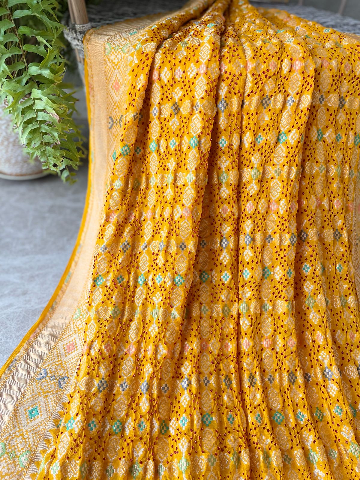 Vaani - Goddess Saraswati Meenakari Saree
